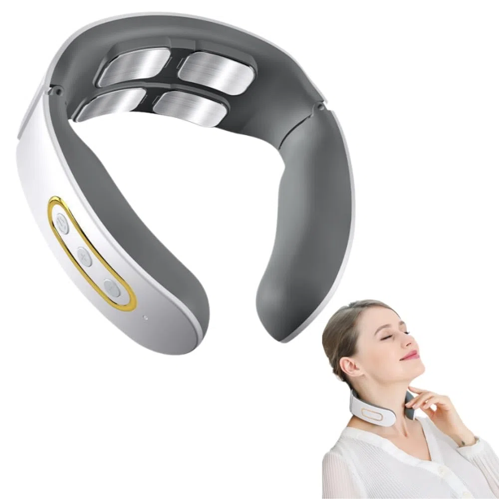 neuroneck pro la soluzione 11-in-1 per la cervicale,Massaggiatore per il collo intelligente con termostatica,6 modalità, 9 livelli intensità. Per collo, spalle, etc. per uso domestico e ufficio.
