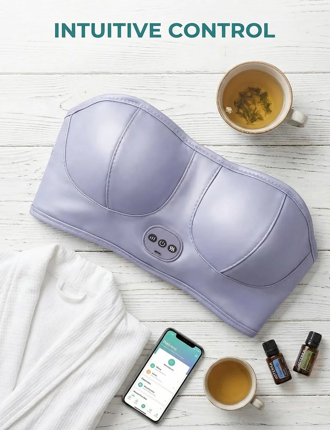 Soutien-Gorge Massaggio Seno, Strumento Massaggio Elettronico Vibrante per Miglioramento Seno Donna