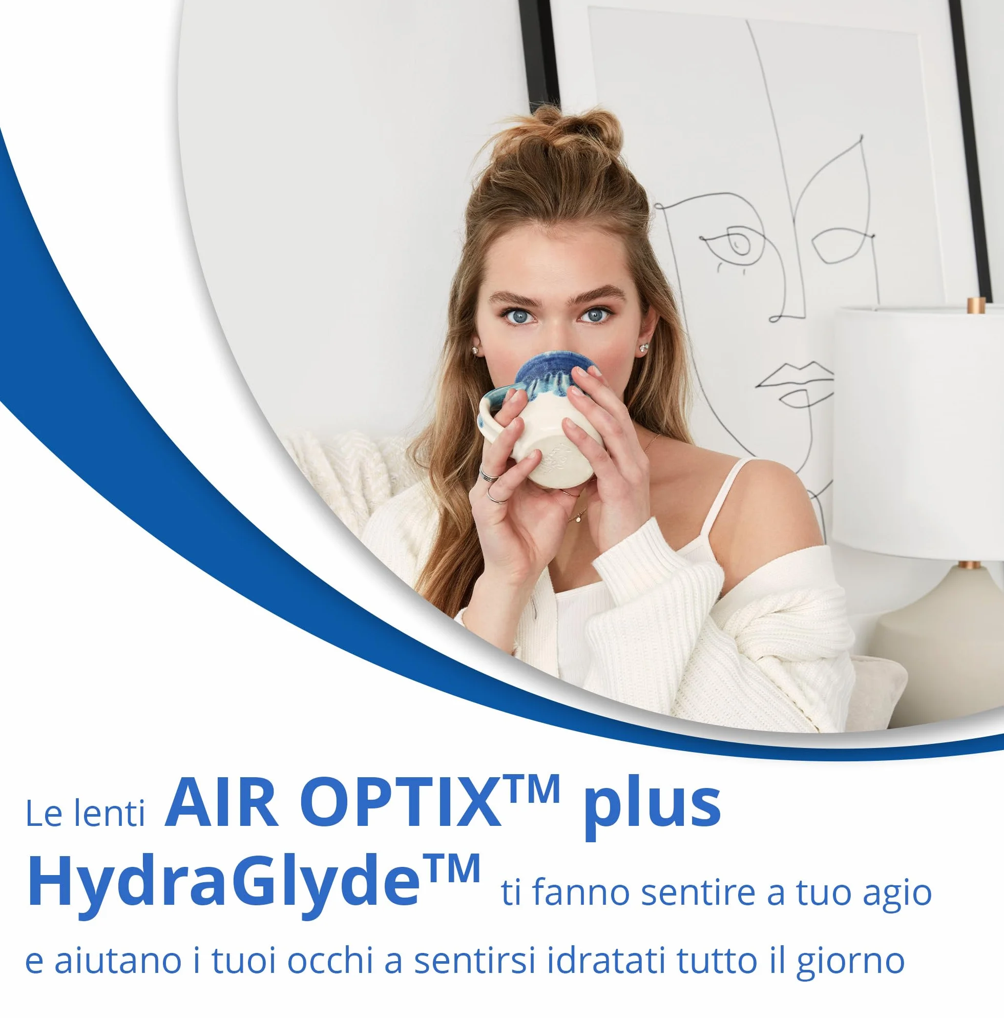 Air Optix Plus HydraGlyde Lenti a Contatto Mensili, 6 Lenti, BC 8.6 mm, DIA 14.2 mm, -3.75 Diopt