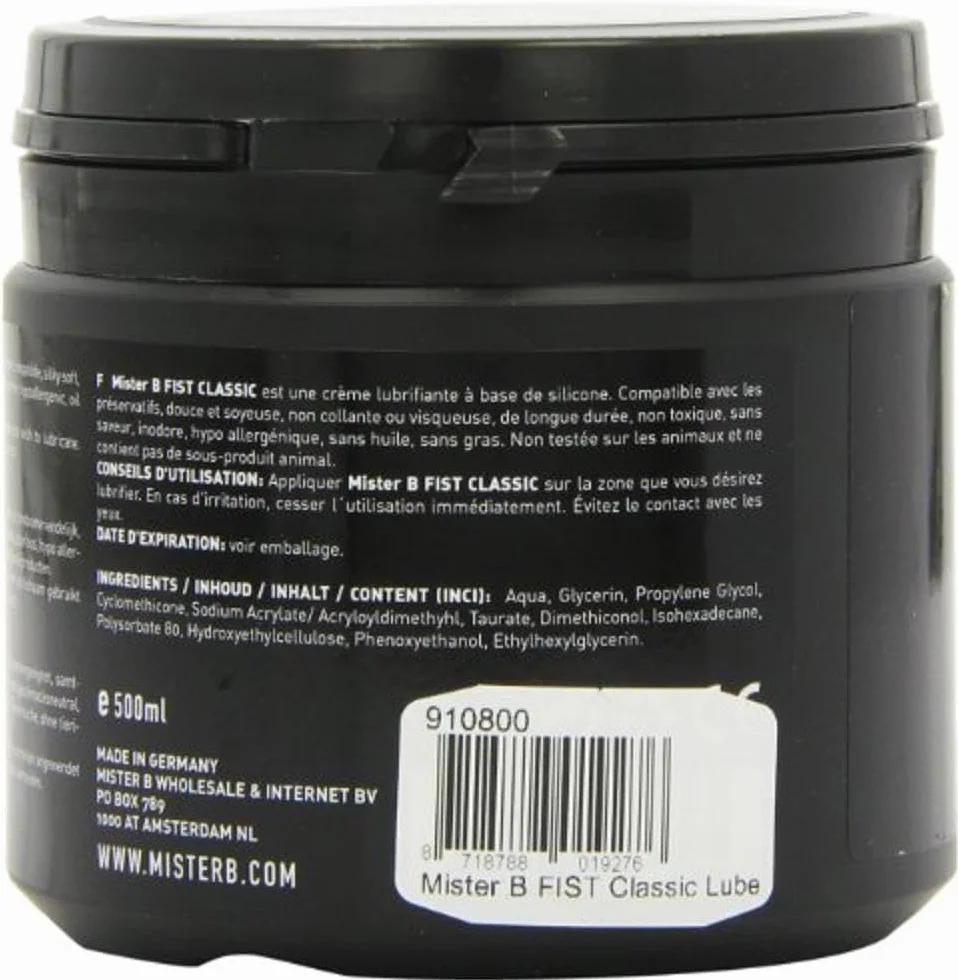 Mister B FIST Classic Silicone Crema Lubrificante 500 ml