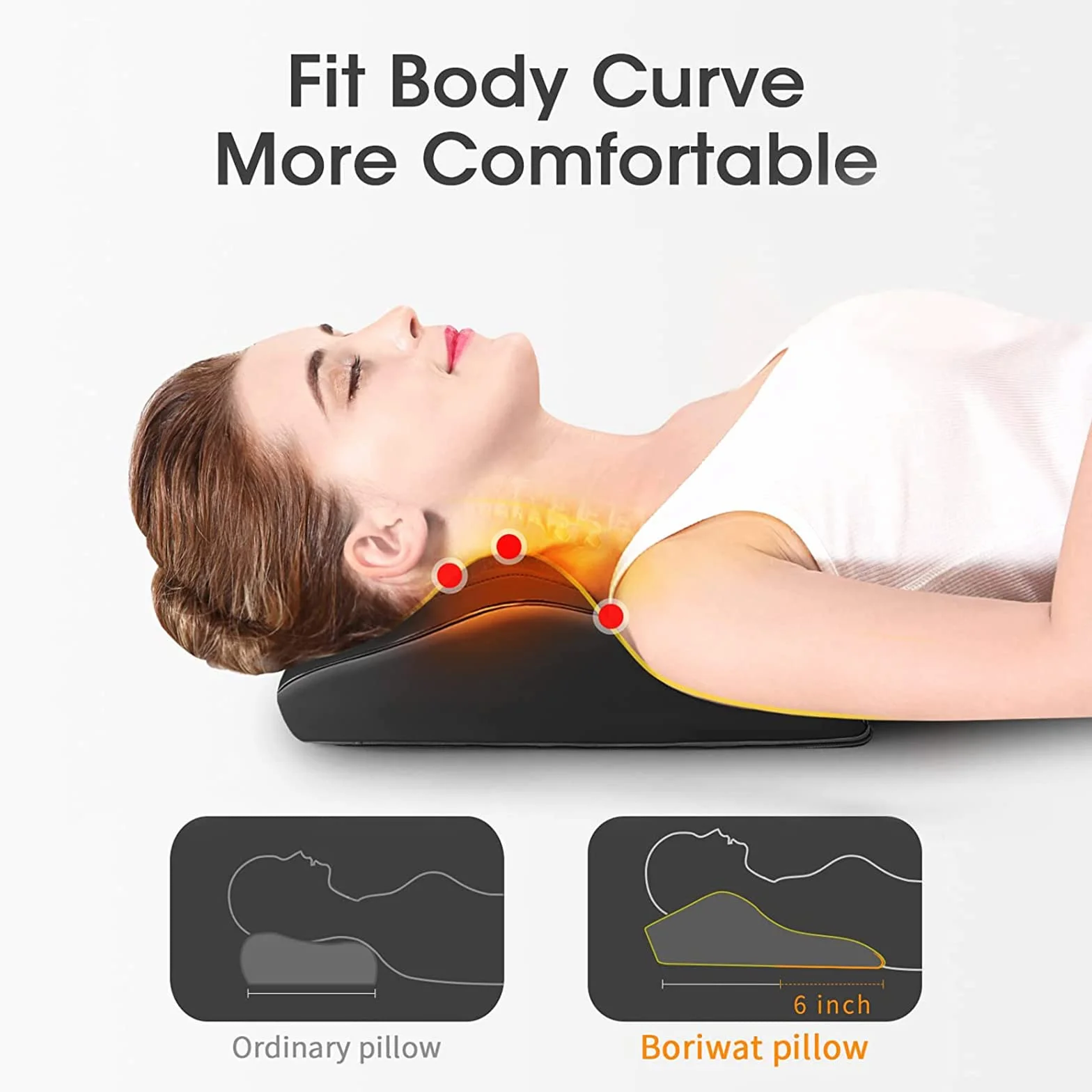 Massaggiatore Per il Collo con Calore, Massaggiatore Shiatsu 3D Knet, Massaggiatore per Schiena, Dolori Muscolari per Collo, Schiena, Gambe, Regali per Uomini, Donne, Mamma, Papà