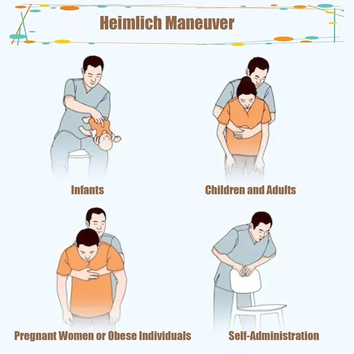 Giubbotto di addestramento al primo soccorso Heimlich, addestramento al primo soccorso CPR portatile per dimostrazioni didattiche per adulti A