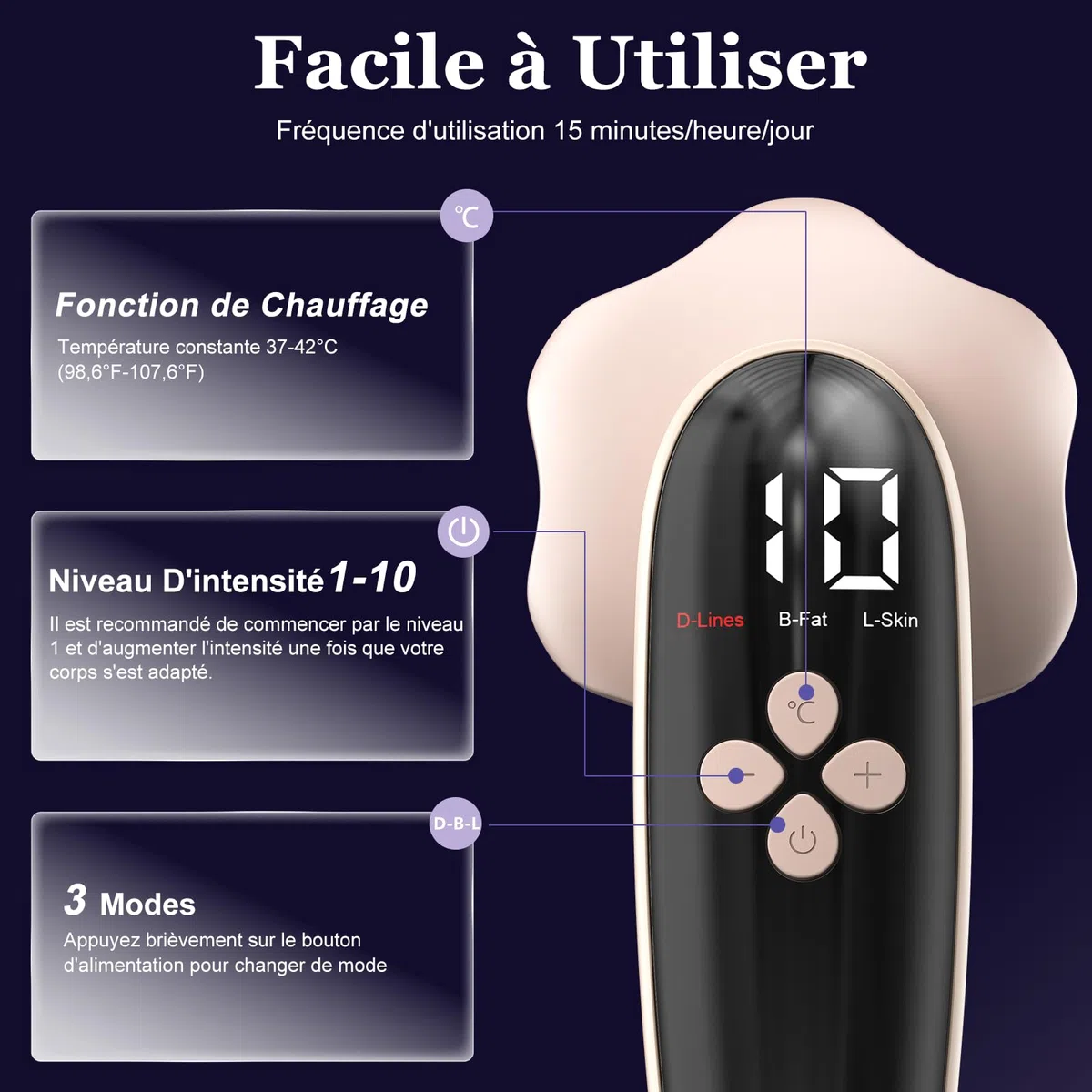 Massaggiatore Anticellulite Professionale, 3 in 1 Professionale Massaggiatore Anticellulite Elettrico per mani Pancia, Vita, Braccia, Gambe, Glutei, Unisex, Effetto lifting