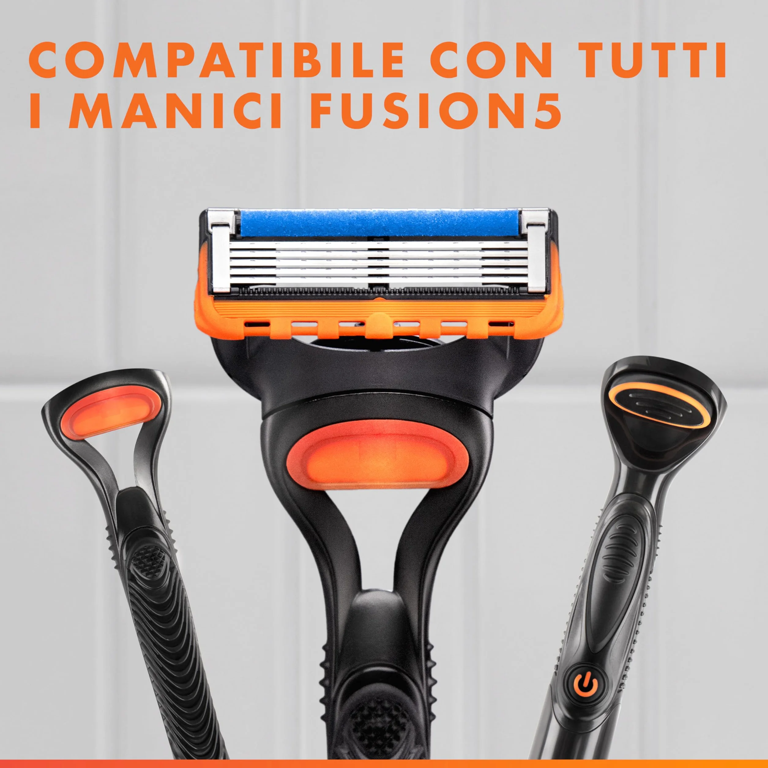Gillette Fusion5 12 Lamette di Ricambio per Rasoio Barba Manuale, con Striscia Lubrificante e 6 Lame