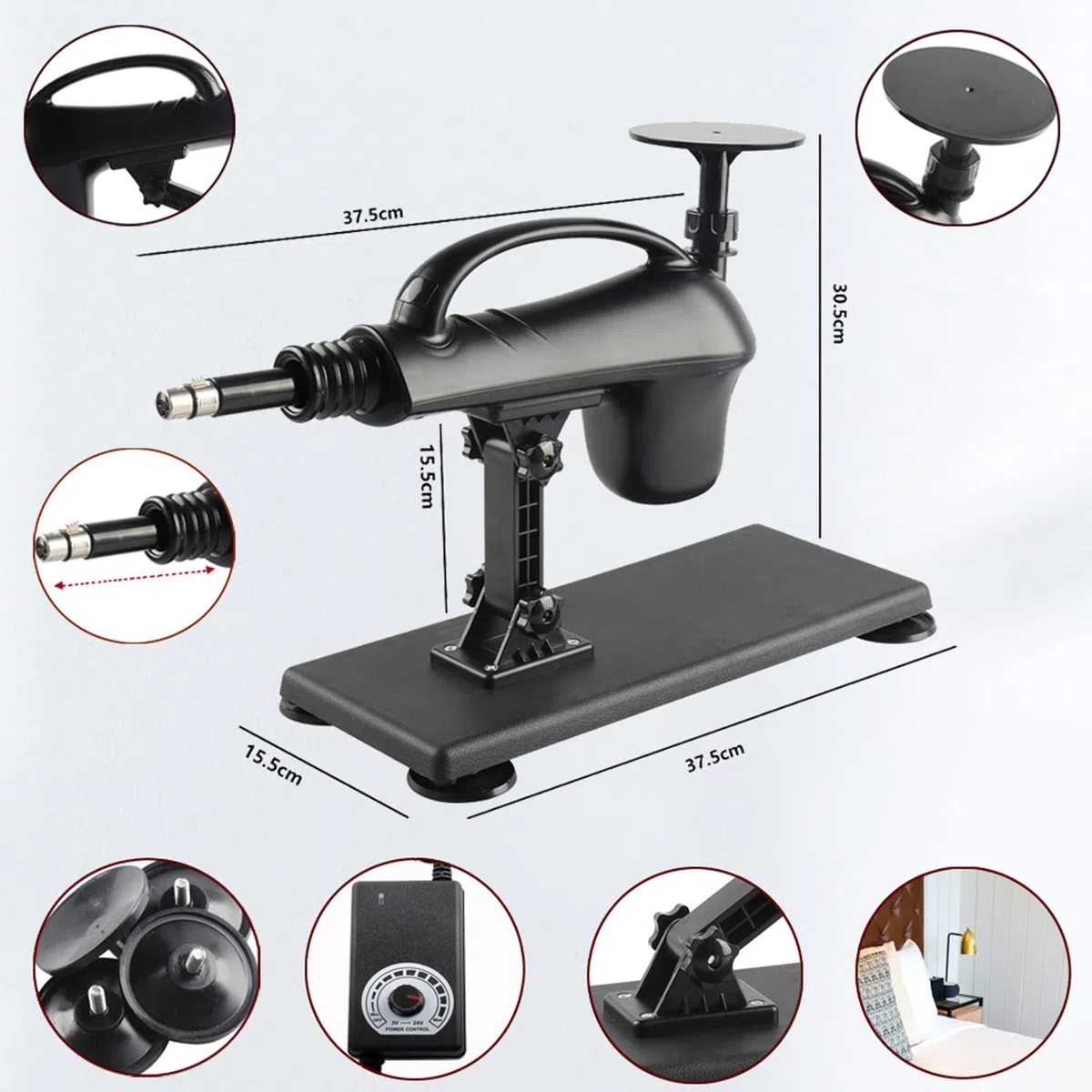 Fredorch Nuovo Upgrad Sexmachine Automatico, 3XLR Plug Fucking Machine, Accessori per il sesso Dildo Penis con velocità regolabile Love Machine