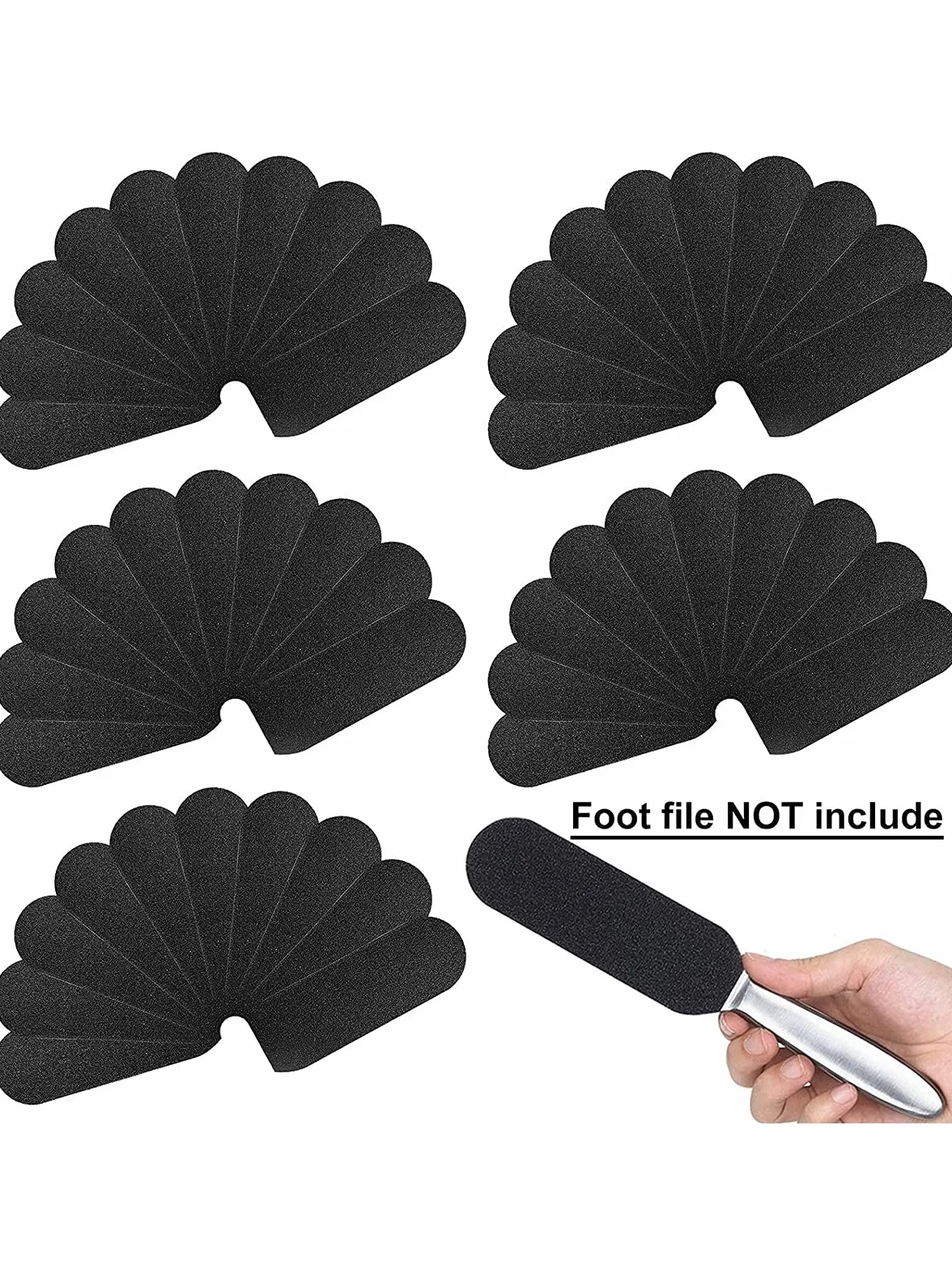 EBANKU 100pcs Ricariche Carta Vetrata per File Pedicure, Lima Strumenti Piedi, Carta Abrasiva Raspa