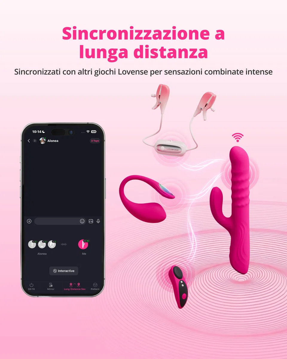 Lovense Velvo Vibratore Rabbit con Perline Rotanti, Potente Vibratore Punto G e Clitoride Sex Toy Donna, Controllo App a Distanza per Coppia, vibratori Doppia Stimolatore Impermeabile Ricaricabile