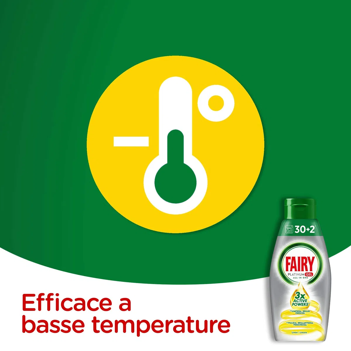Fairy Gel Detersivo Lavastoviglie - 384 Lavaggi - 12 bottiglie da 32 lavaggi - Limone