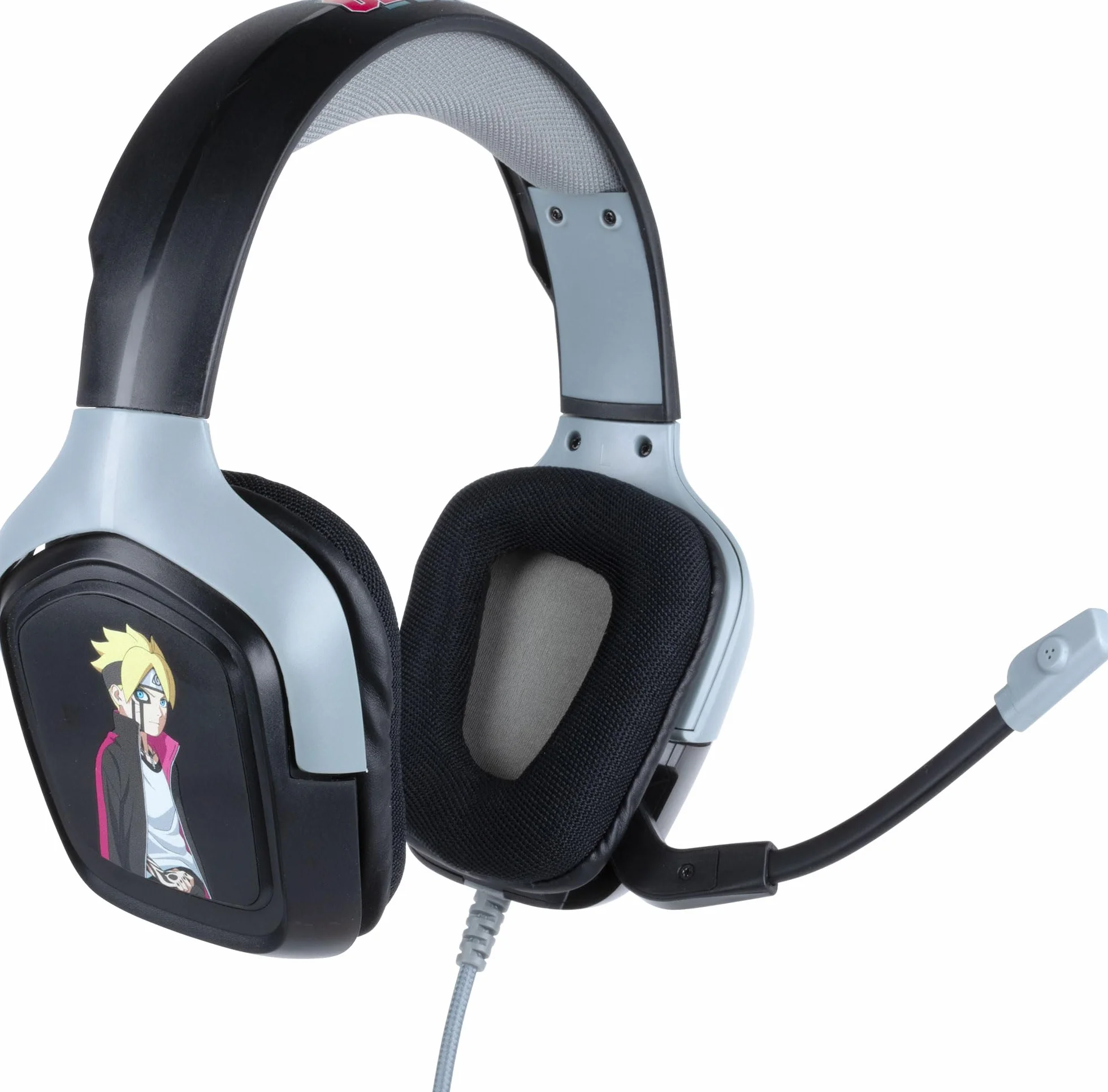 Konix Boruto Naruto Cuffie gaming PS4 PS5 Switch Xbox Cavo 1,5 m Connettore 3,5 mm Nero grigio