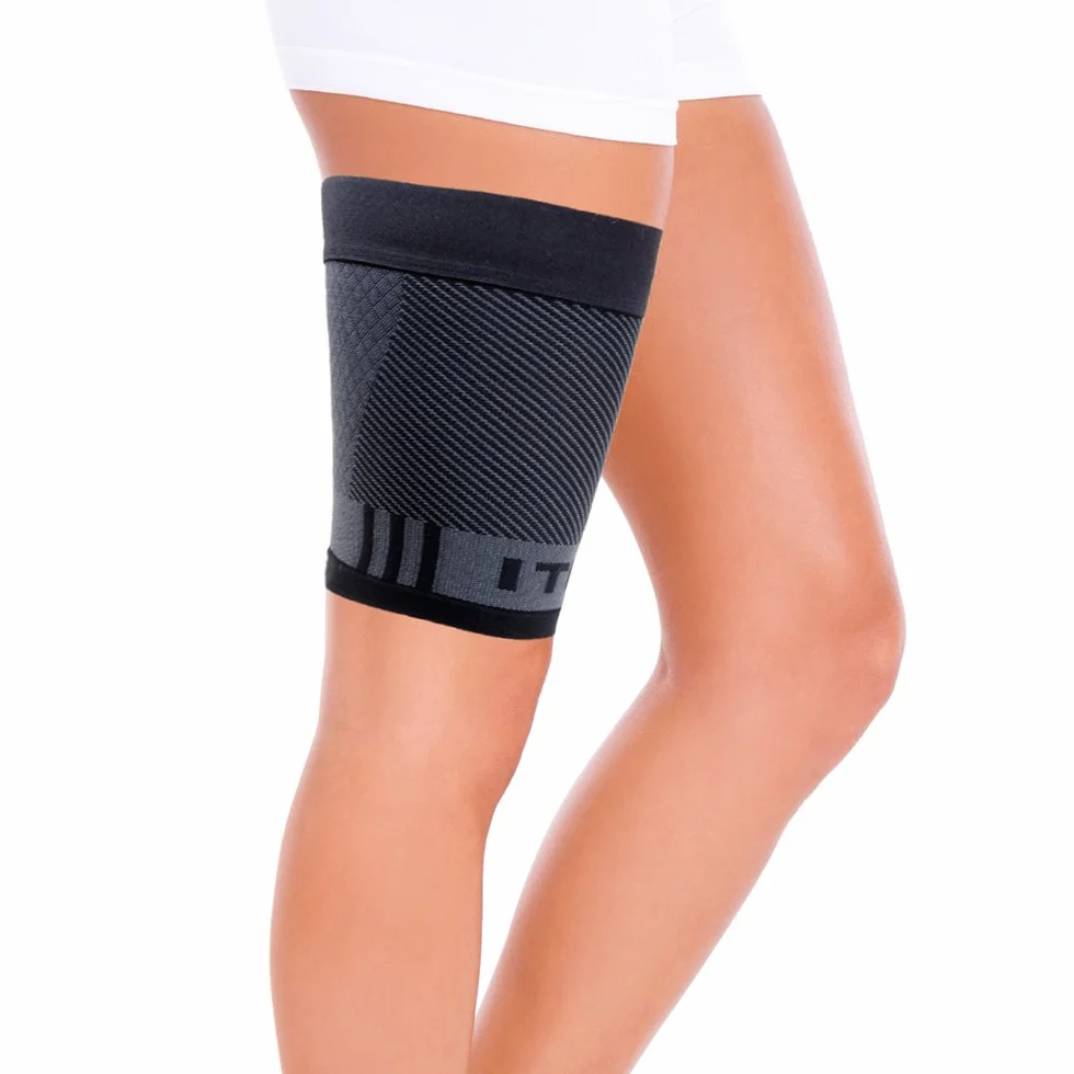 Orthosleeve QS4 cosciera a compressione graduata supporto quadricipite fascia coscia UNISEX taglia M Nero