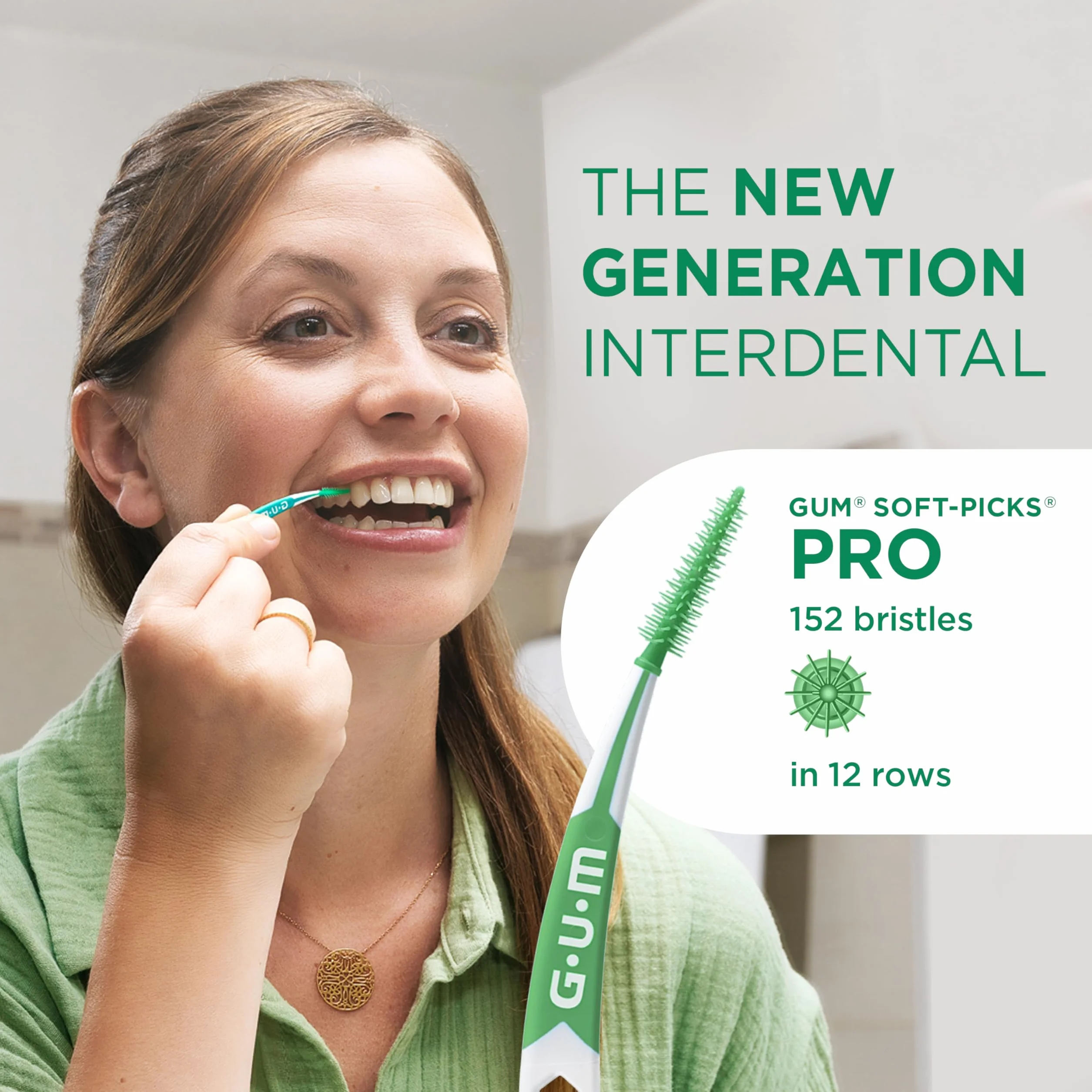 GUM SOFT-PICKS PRO Scovolini interdentali curvi delicati gengive sensibili 3x60