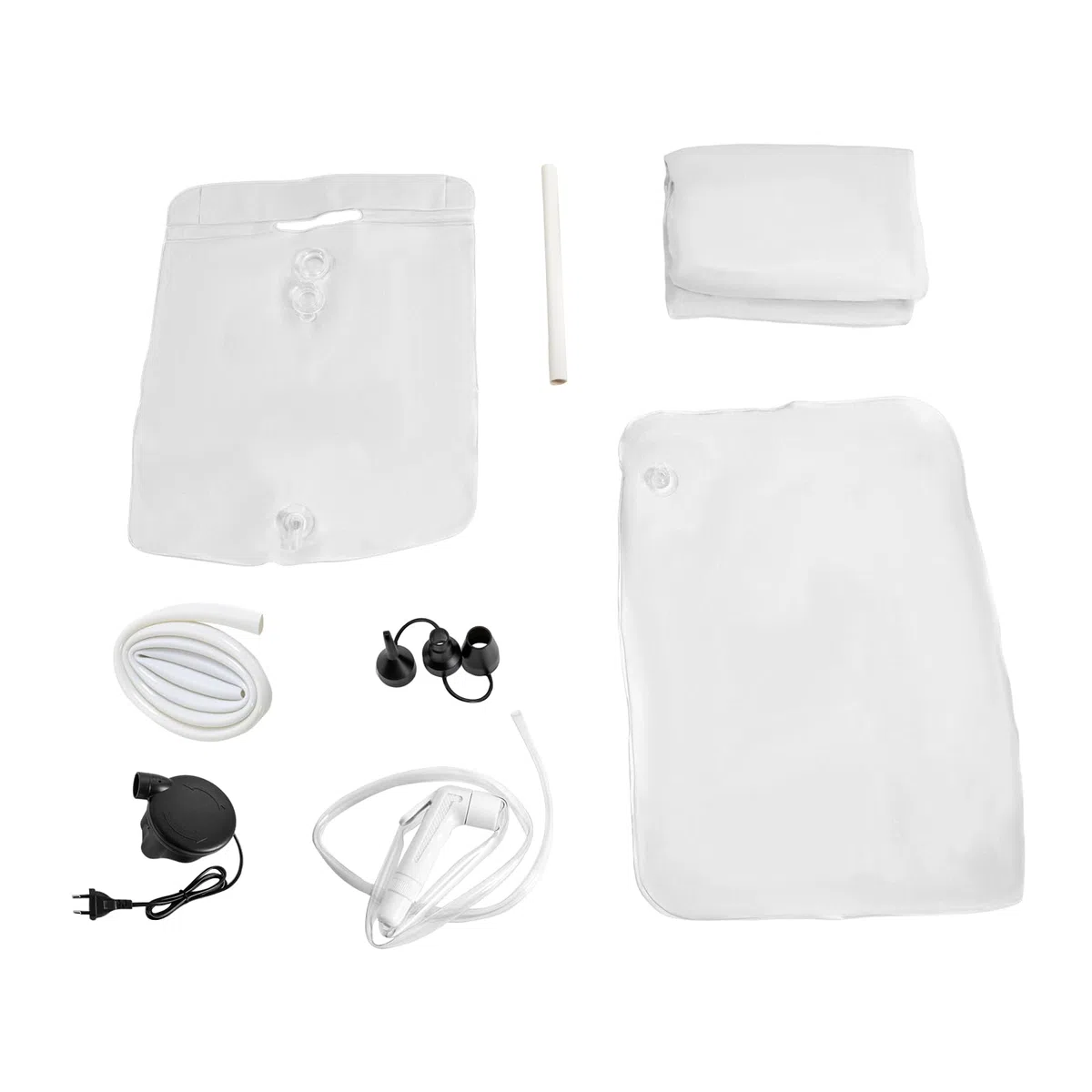 Set di vasche da doccia gonfiabili mediche, sistema doccia portatile a letto con pompa, semplice aiuto per il bagno a letto per disabili/anziani (195 x 90 cm)