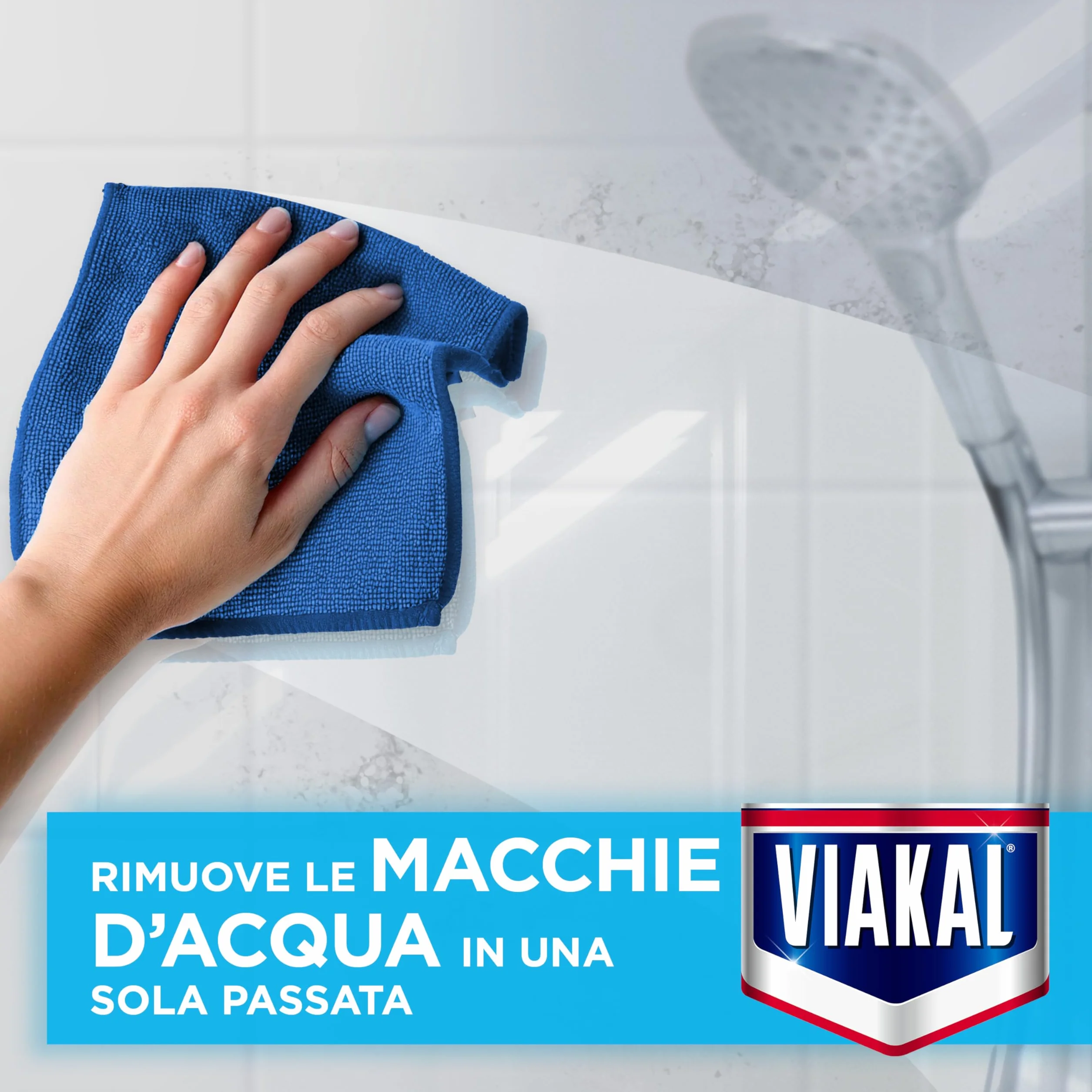 Viakal Express Spray Anticalcare Bagno 10 x 470ml Fragranza Fiori Eleganti Anti-Goccia