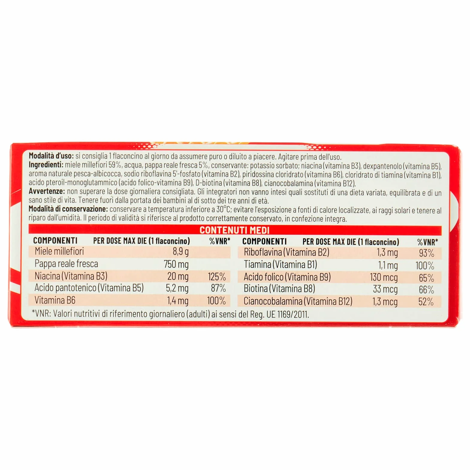 Equilibra Integratore Pappa Reale Fresca con Vitamina B e Miele Millefiori 4 Confezioni da 10 Flaconi 1000g