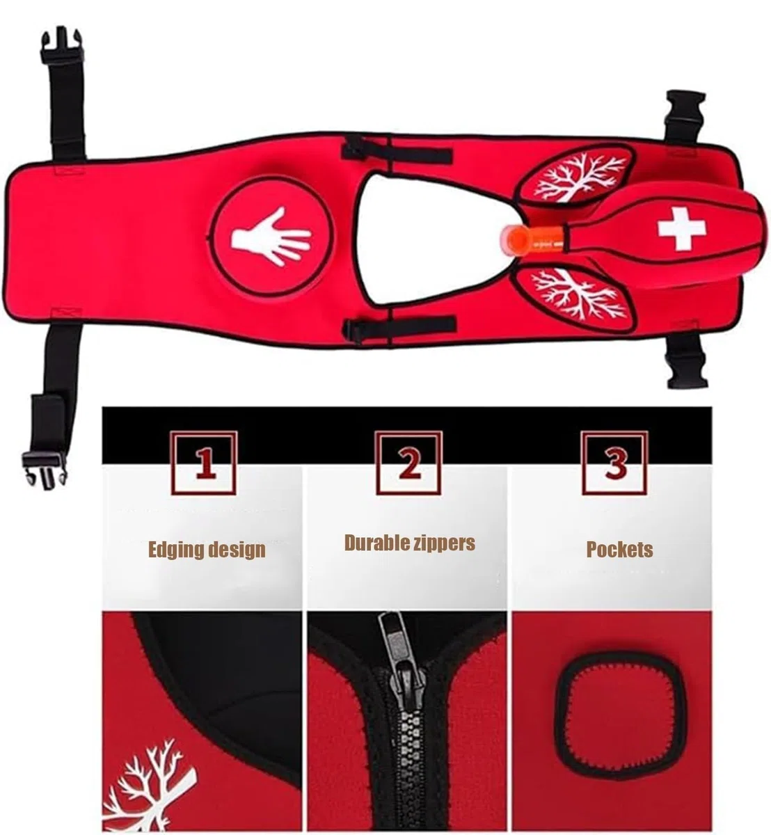 Giubbotto di addestramento al primo soccorso Heimlich, addestramento al primo soccorso CPR portatile per dimostrazioni didattiche per adulti A