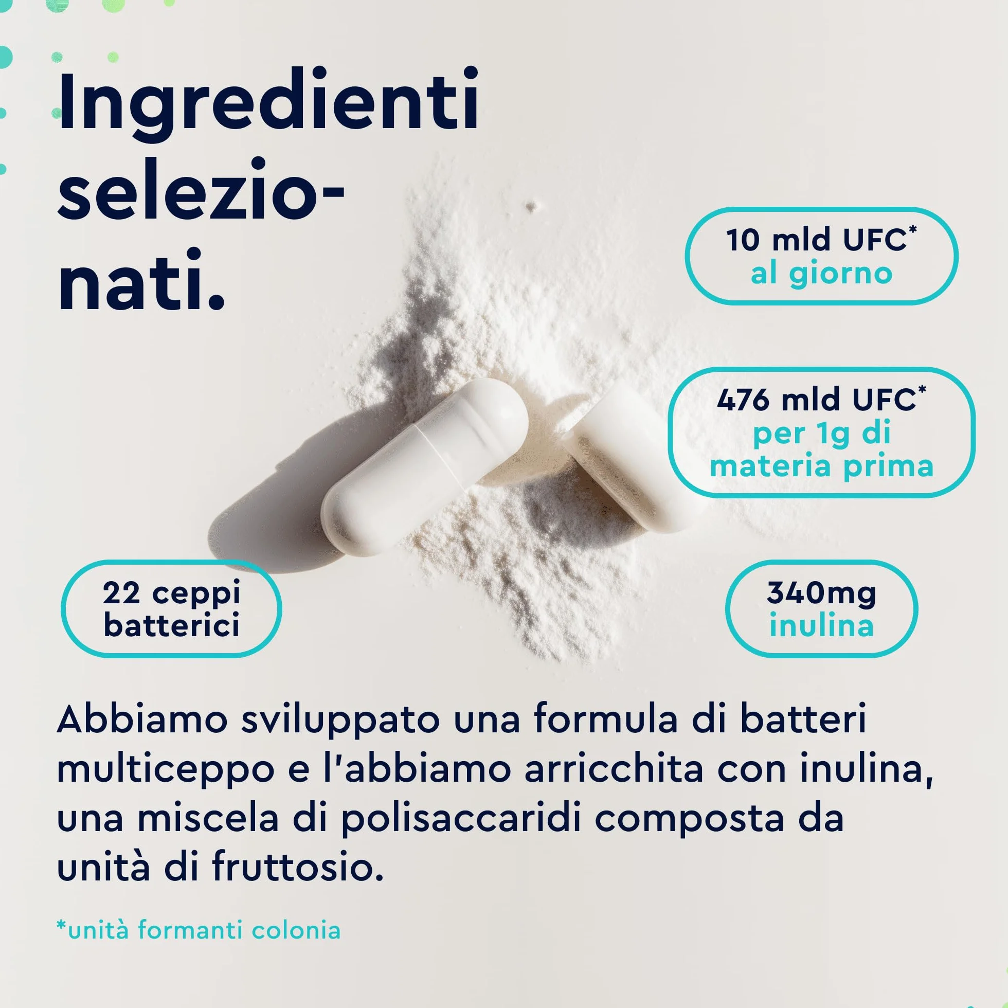 Probiotici Fermenti Lattici 180 Capsule 22 Ceppi Batterici 10 Miliardi CFU Lactobacillus Bifidobacterium Inulina
