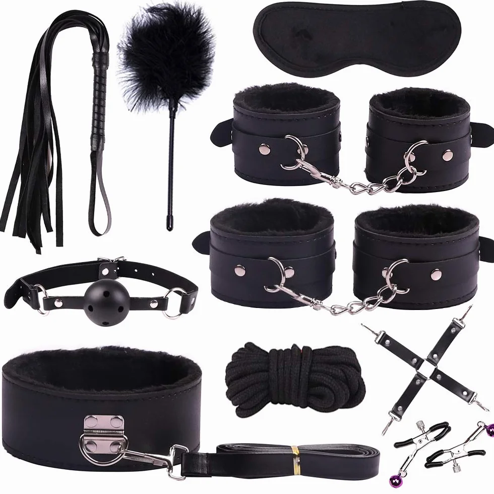 Sex Toys per Coppie Set 10pcs Manette Bondage Kit