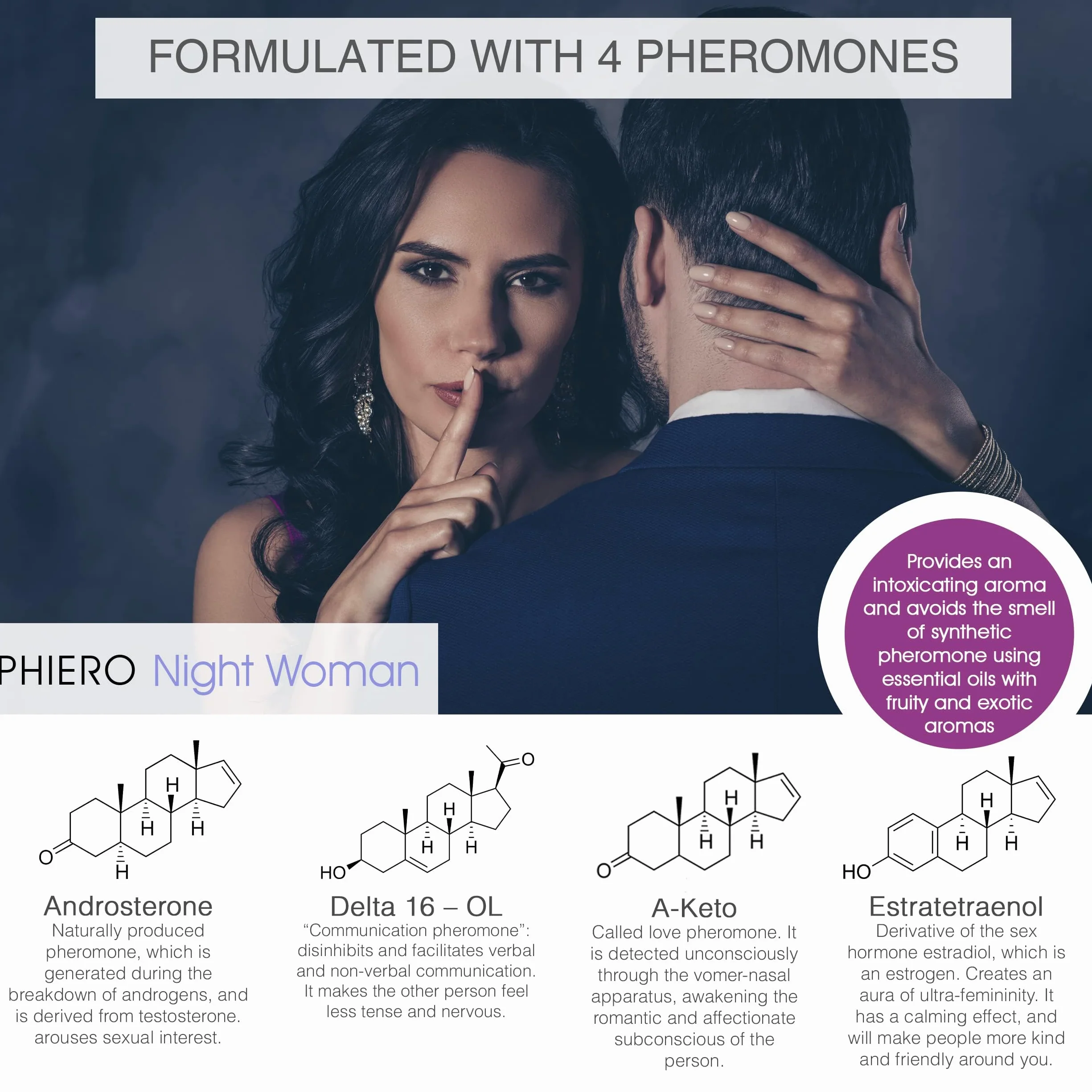 Feromonas Phiero Night Woman Roll on da donna feromoni