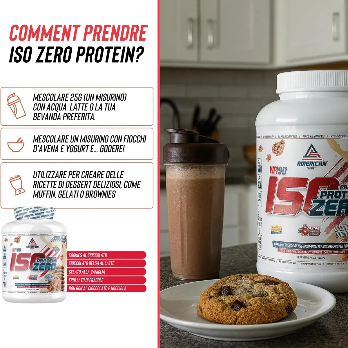 Proteine Isolate Zero | Proteine Isolate con 0% Zuccheri e 0% Grassi | Aumenta il Muscolo senza Grasso | Basso Contenuto di Carboidrati (2 kg (Confezione da 1), Cookies)