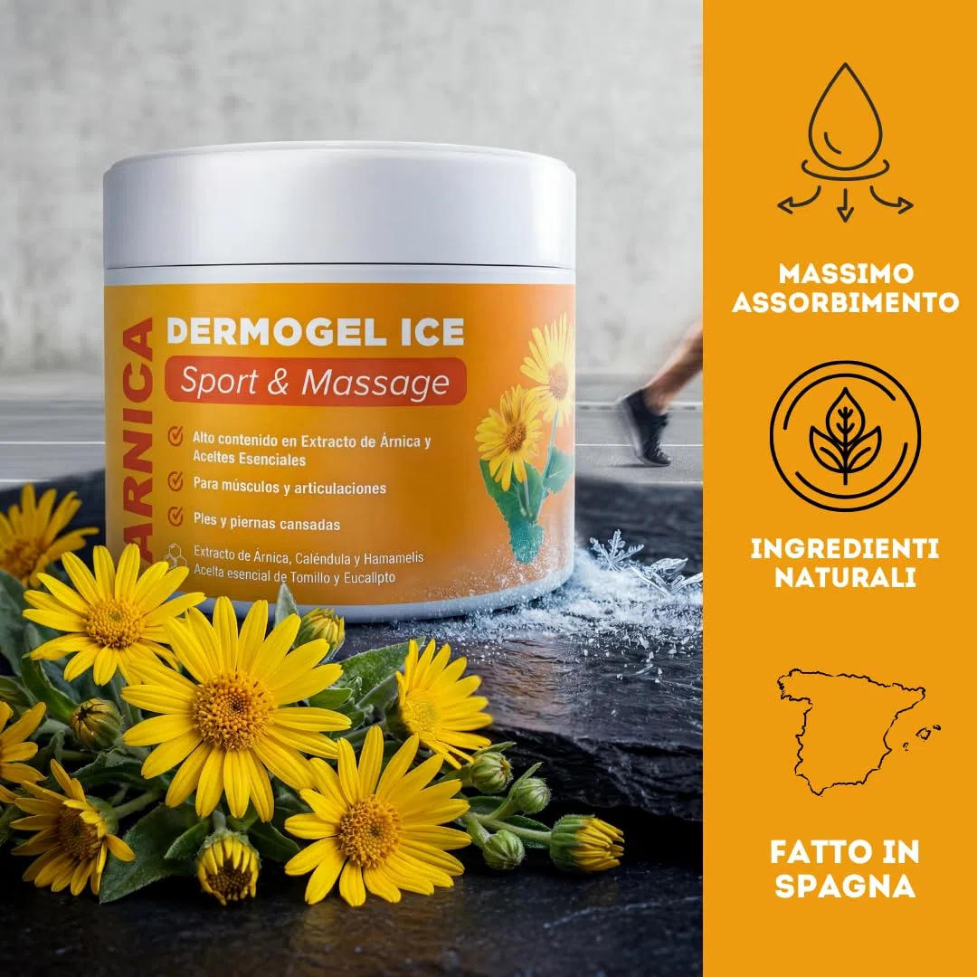 QKnatur Gel Crema all’Arnica Montana 300 ml – Effetto Freddo Intenso per Sollievo Muscolare e Articolare – Alta Concentrazione di Arnica, Calendula e Hamamelis