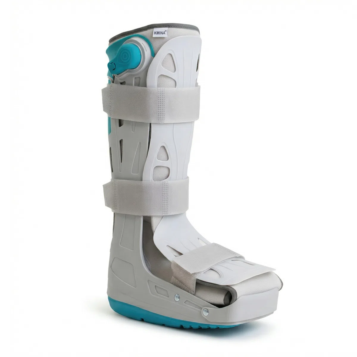 KMINA Tutore Walker Alto Gonfiabile S (Taglie 35,5 a 39,5), Stivale Ortopedico per Immobilizzazione di Piede e Caviglia, Regolazione Pneumatica con Valvola, Unisex Destro o Sinistro