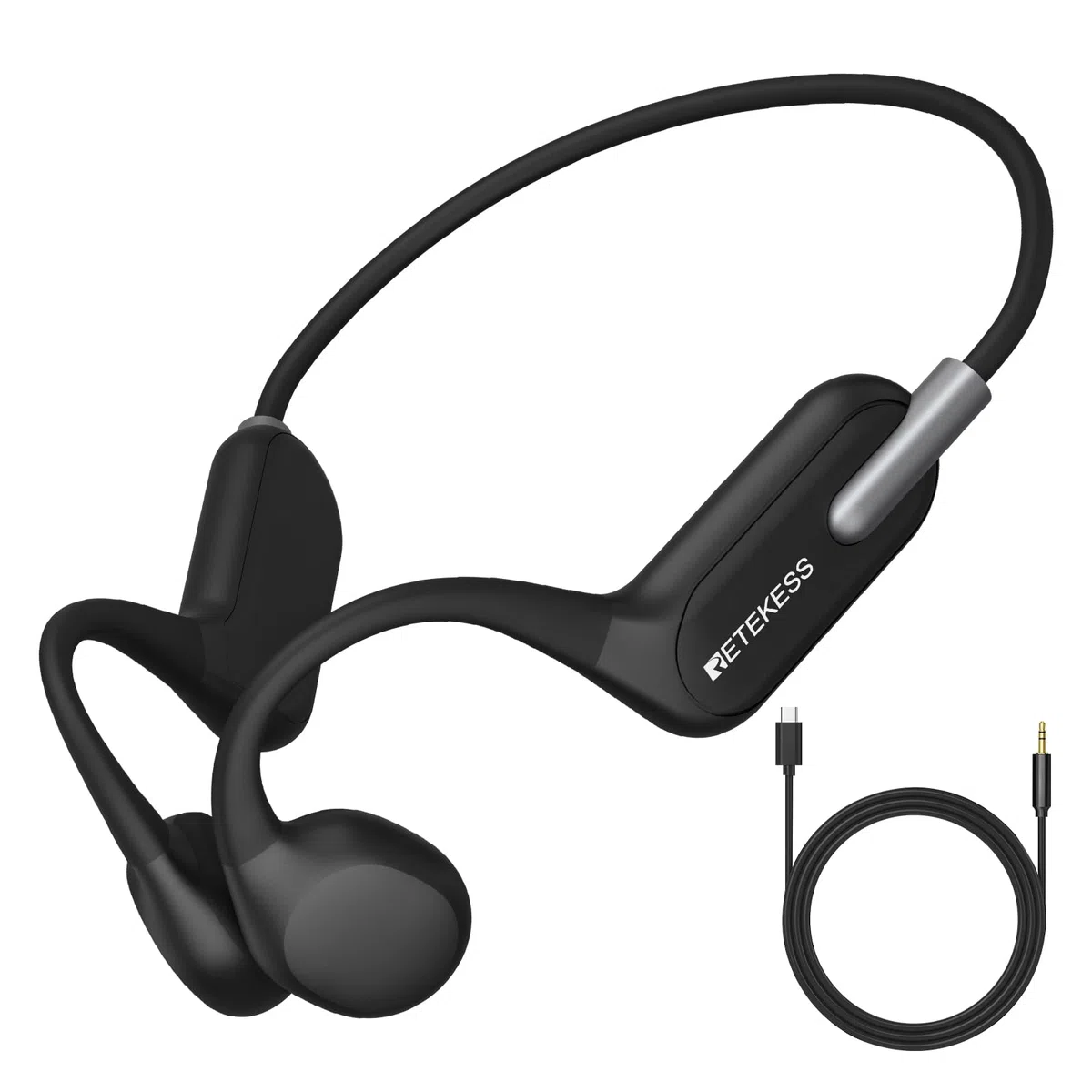 Retekess TT042 Cuffie a Conduzione Ossea, Amplificatore Sonoro, Design non Intrauricolare, Qualità del Suono Nitida, Bassa Distorsione, Compatibile con T130, T130S, T130P, T130U, TT116, TT125
