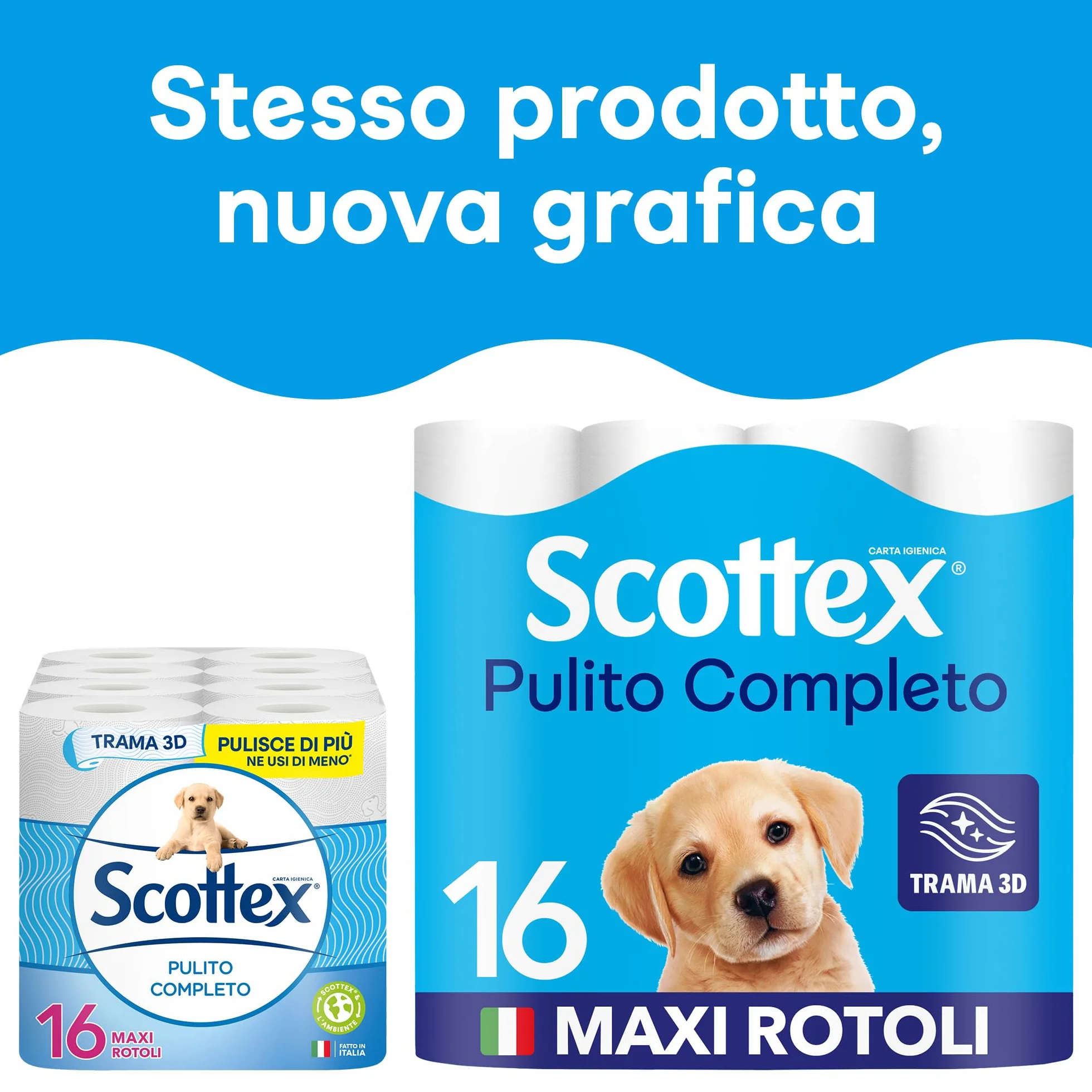 Scottex Carta Igienica Salvaspazio Cotone 64 Rotoli Confezione Riciclabile Fatto in Italia