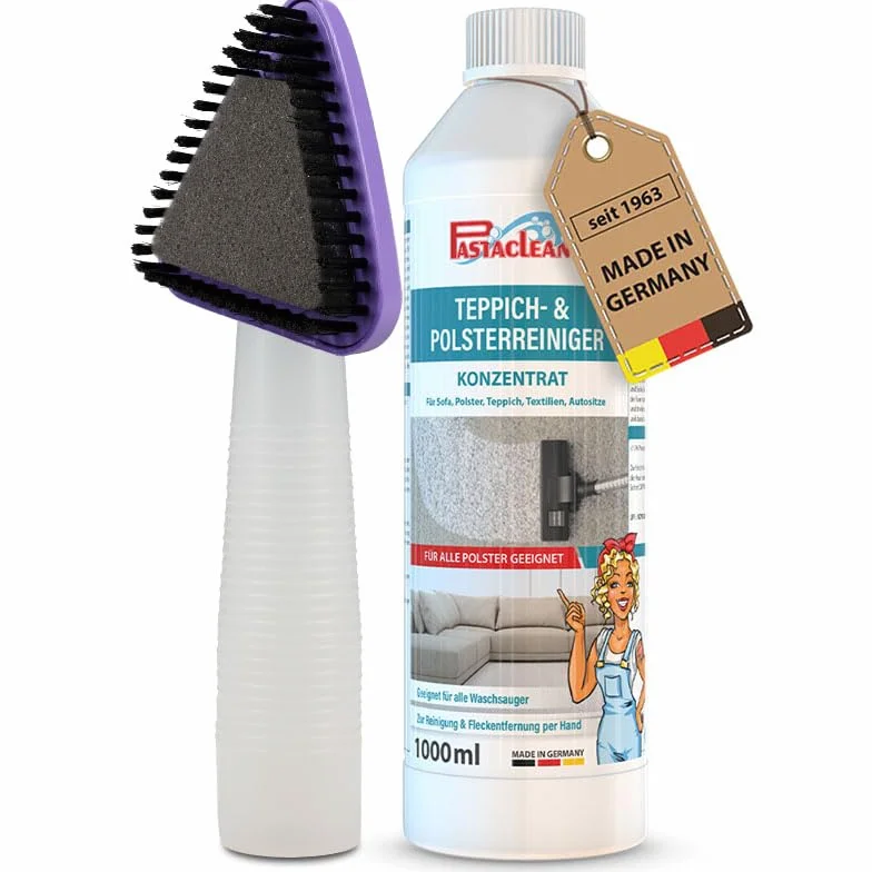 PASTACLEAN Detergente per tappezzeria e tappeti 1 litro + spazzola, concentrato professionale