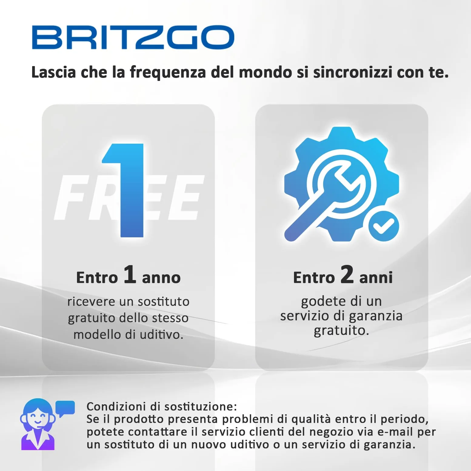 Britzgo Portatile facile da usare ricaricabile lunga durata della batteria qualità audio ad alta risoluzione funzione di riduzione del rumore (Blu Coppia)