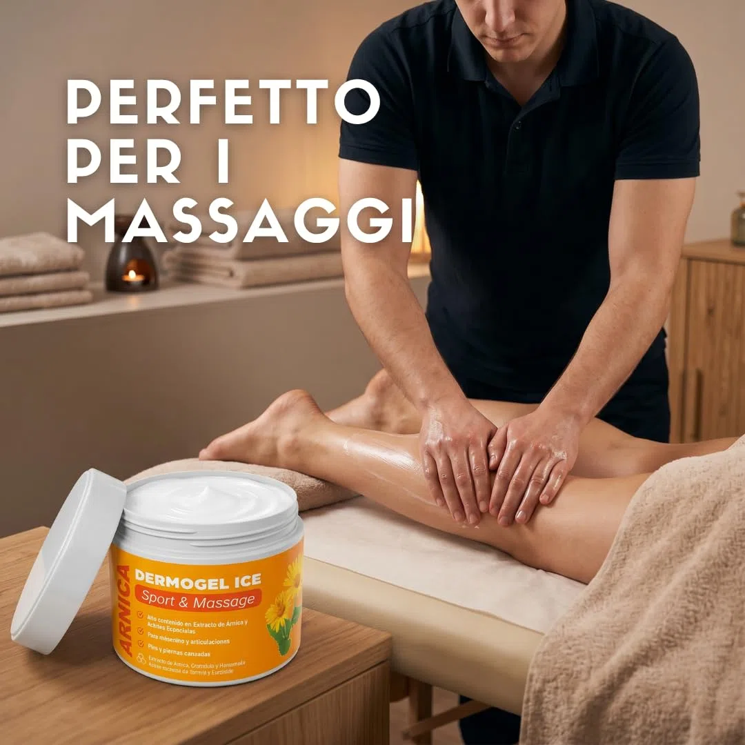 QKnatur Gel Crema all’Arnica Montana 300 ml – Effetto Freddo Intenso per Sollievo Muscolare e Articolare – Alta Concentrazione di Arnica, Calendula e Hamamelis