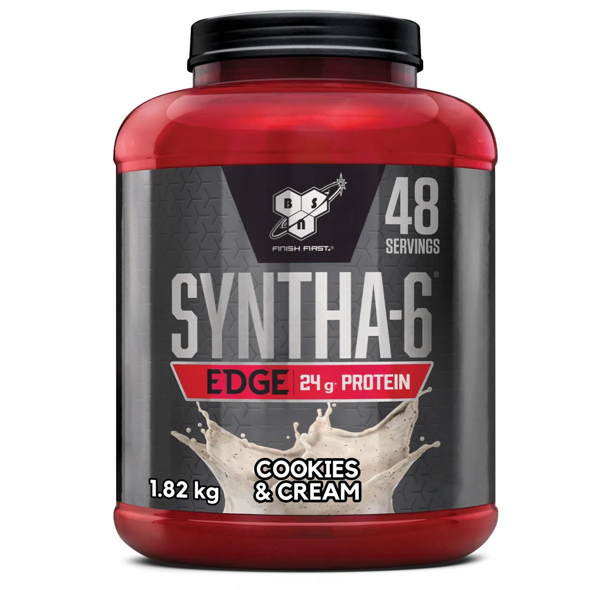 BSN Nutrition Syntha 6 Edge, Proteine in Polvere Whey Isolate con BCAA, Basso Contenuto di Carboidrati e Zuccheri, Integratore per la Crescita Muscolare, Gusto Cookies e Crema, 48 Porzioni, 1.87 kg