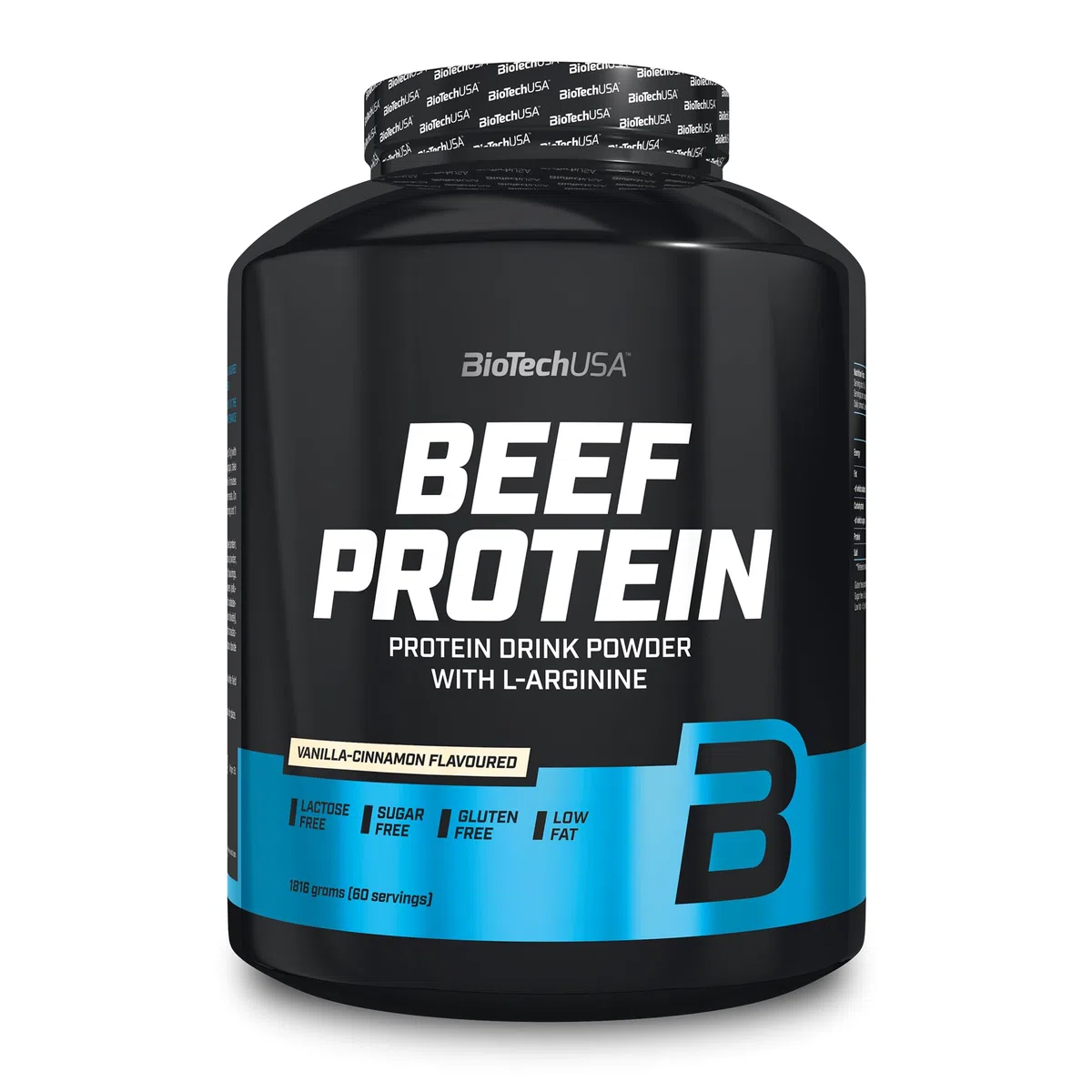 BioTechUSA Beef Protein, formula con peptidi di proteine idrolizzate all'87%, senza lattosio e senza glutine, a basso contenuto di grassi e senza zucchero, 1816 g, Vaniglia e Cannella