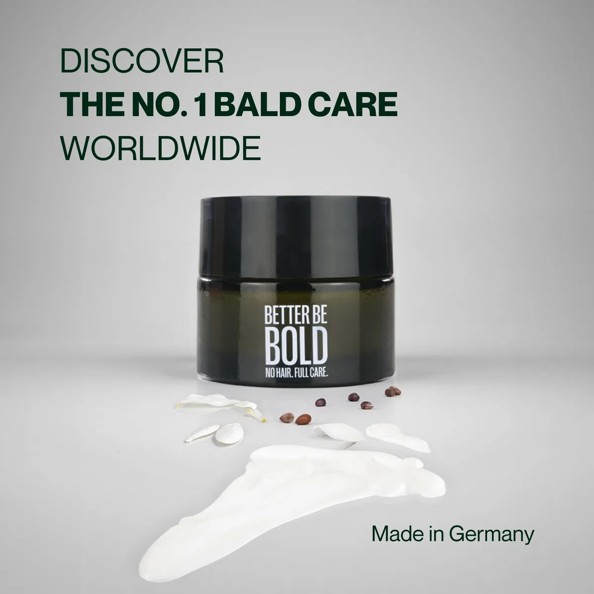 BETTER BE BOLD – Shaver per calvizie e crema calvizie anti-shine 50 ml Set – Opacizzante cura per calvizie 0– 3 mm – Calma dopo la rasatura – Senza rischio di taglio e irritazione della pelle – Rasoio