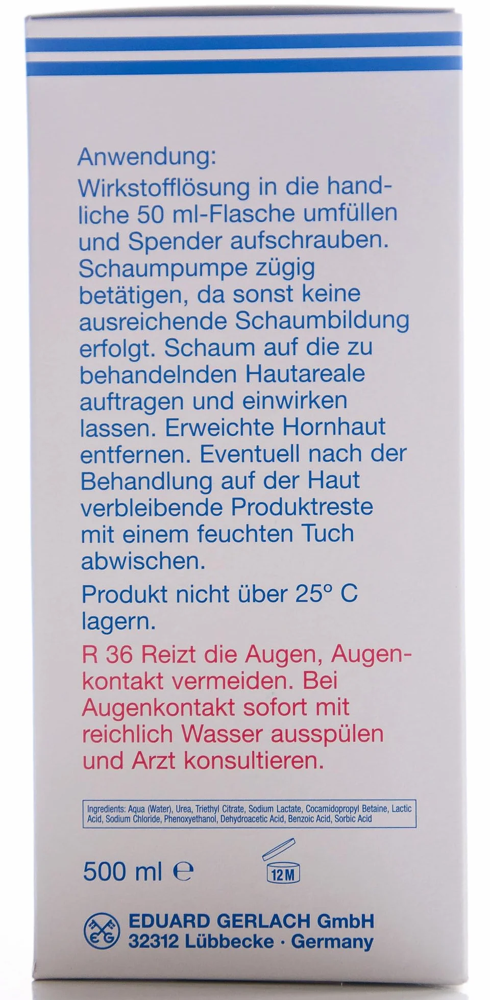GEHWOL Fusskraft Ammorbidente per calli 25% urea 500 ml