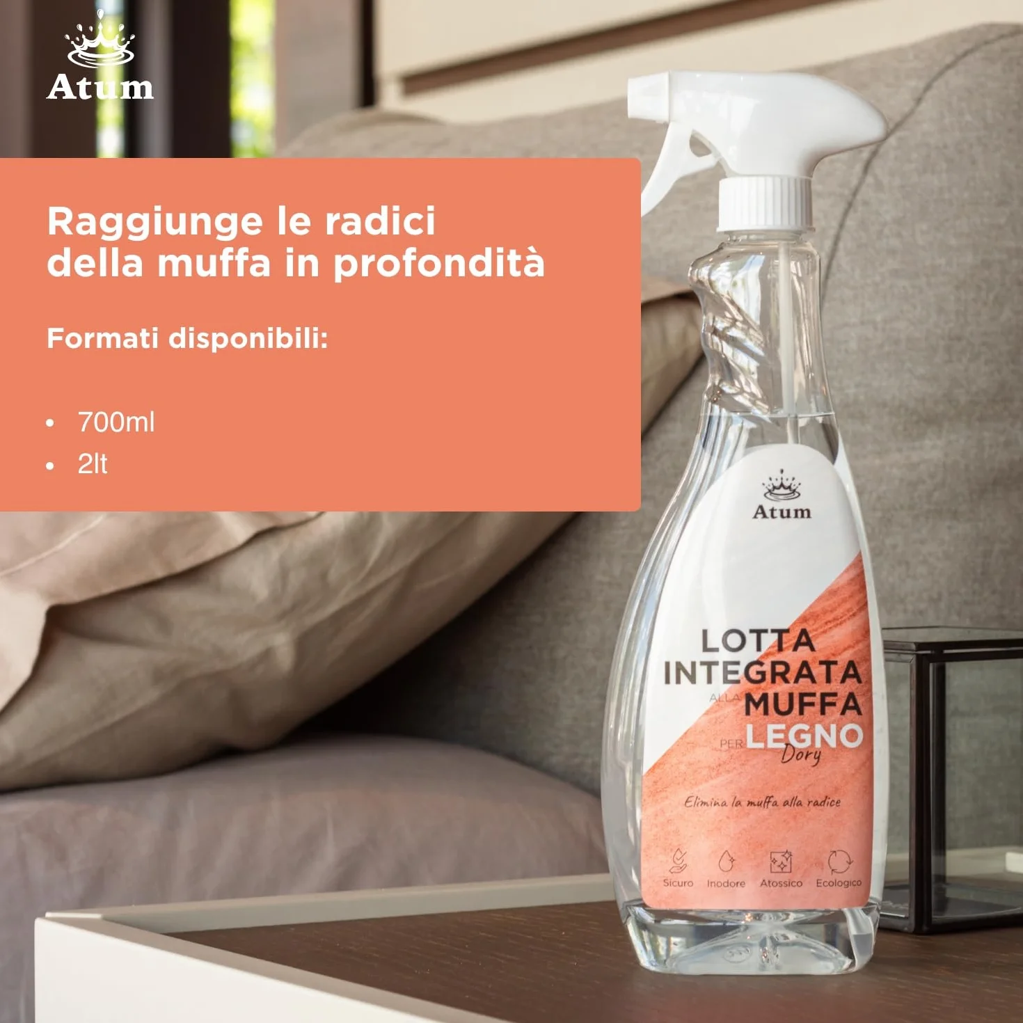 Dory Rimuove la Muffa dai Mobili in Legno 700 ml Inodore Atossico