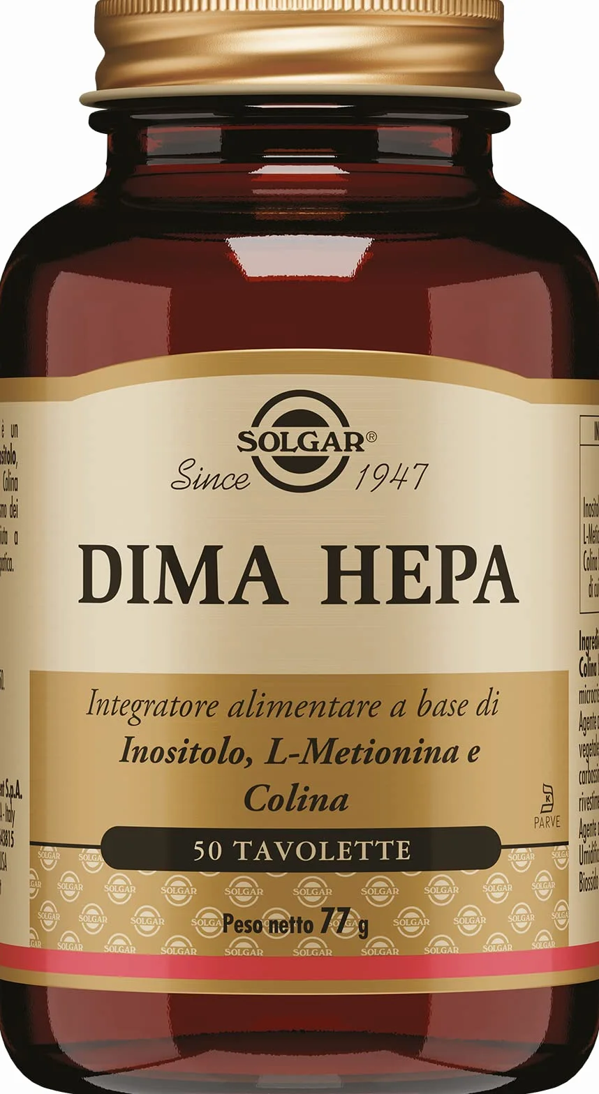 Solgar DIMA HEPA 50 tavolette Colina Inositolo L-Metionina funzione epatica