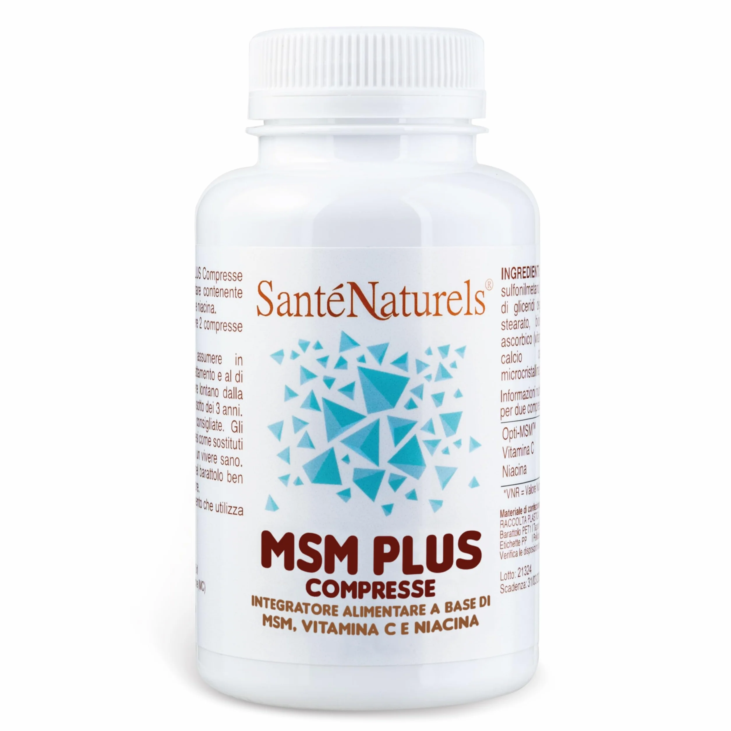 MSM Plus Metilsulfonilmetano Zolfo Alimentare Puro 99,9% 100 Compresse Supporto Articolazioni Ossa Unghie Muscoli Capelli