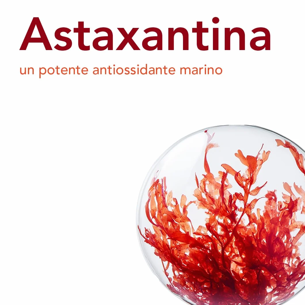 Astaxantina 15 mg pastiglie 30 g integratore Haematococcus Pluvialis alto dosaggio 60 dosi
