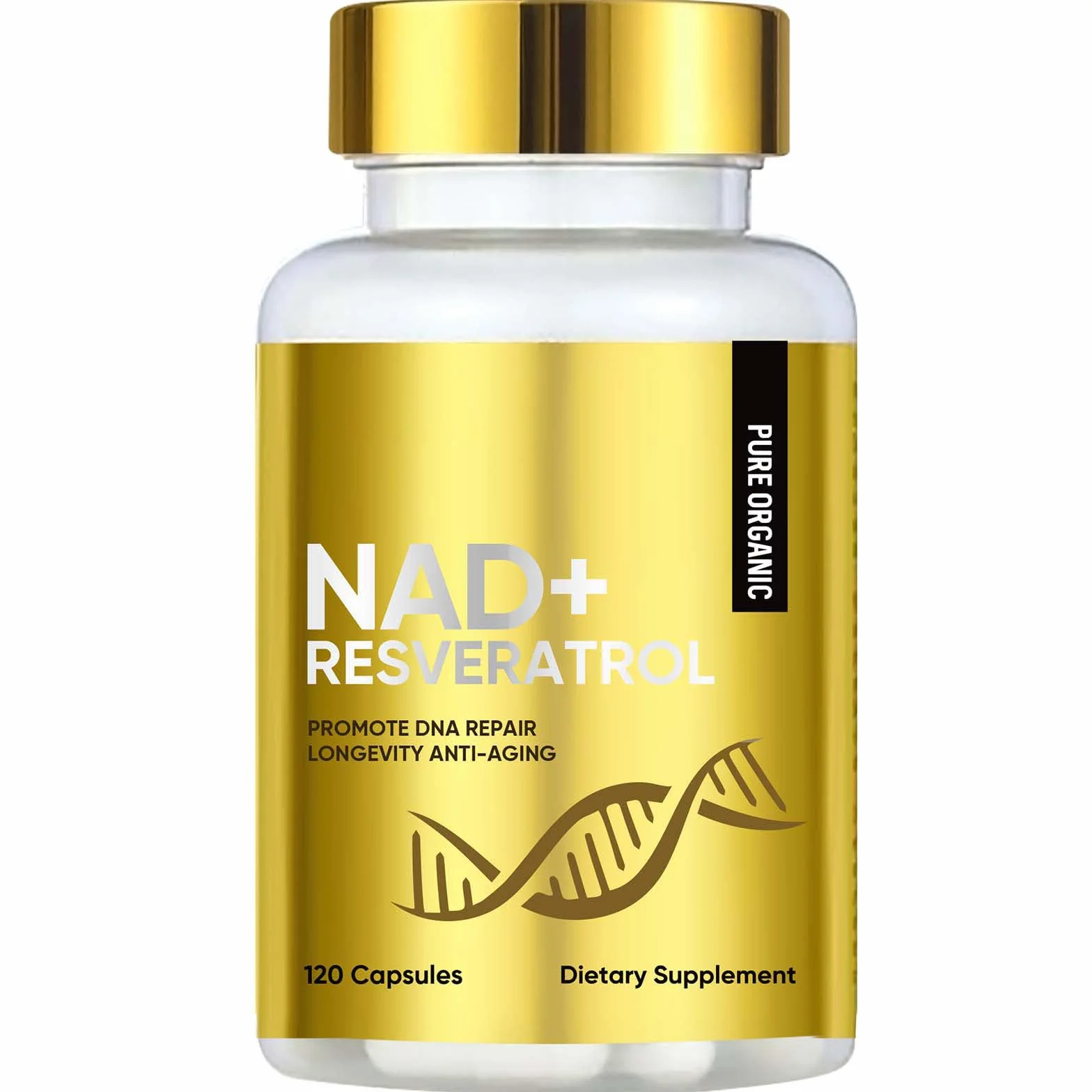 NAD+ 1500 mg & Resveratrolo 120 Capsule Anti-Età Anti-Invecchiamento Vegetariane