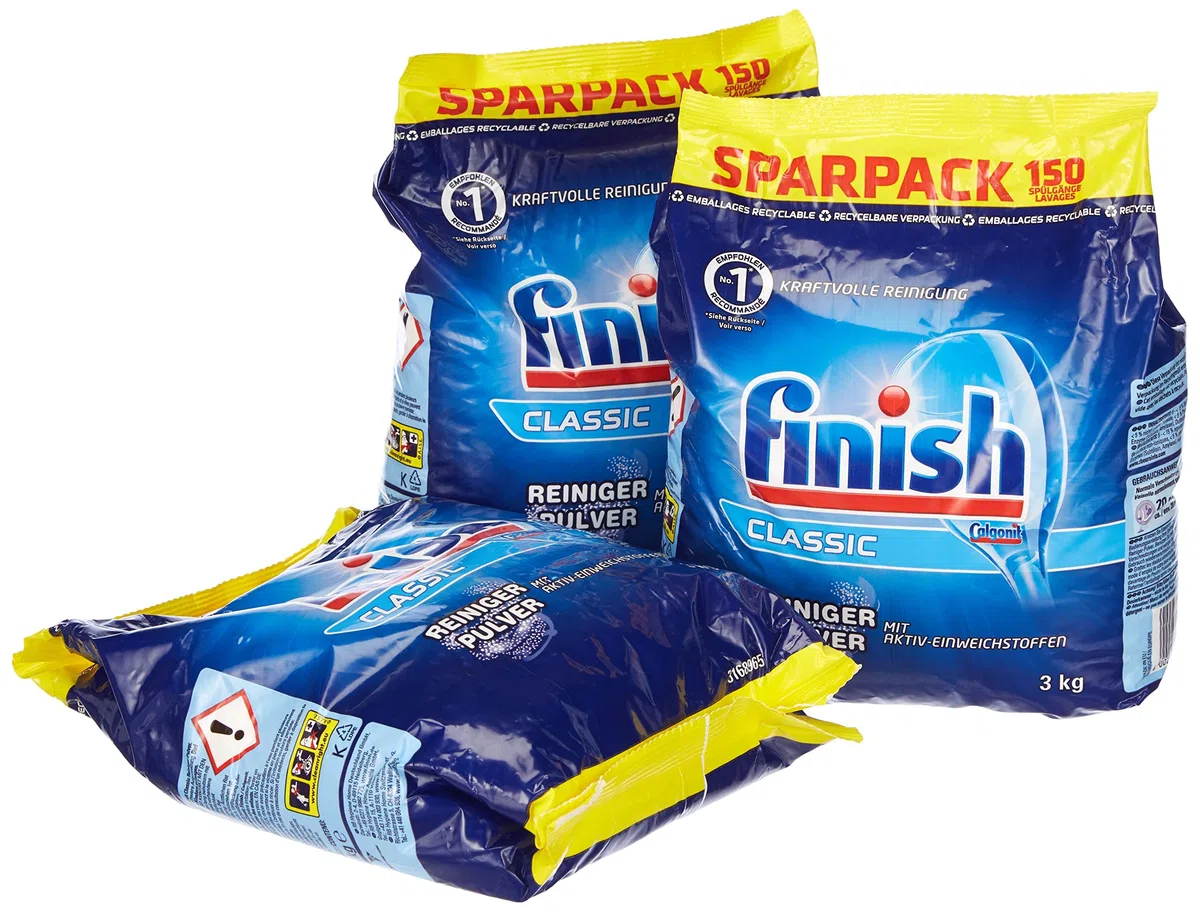 Finish Classic - Polvere detergente per piatti, confezione da 3