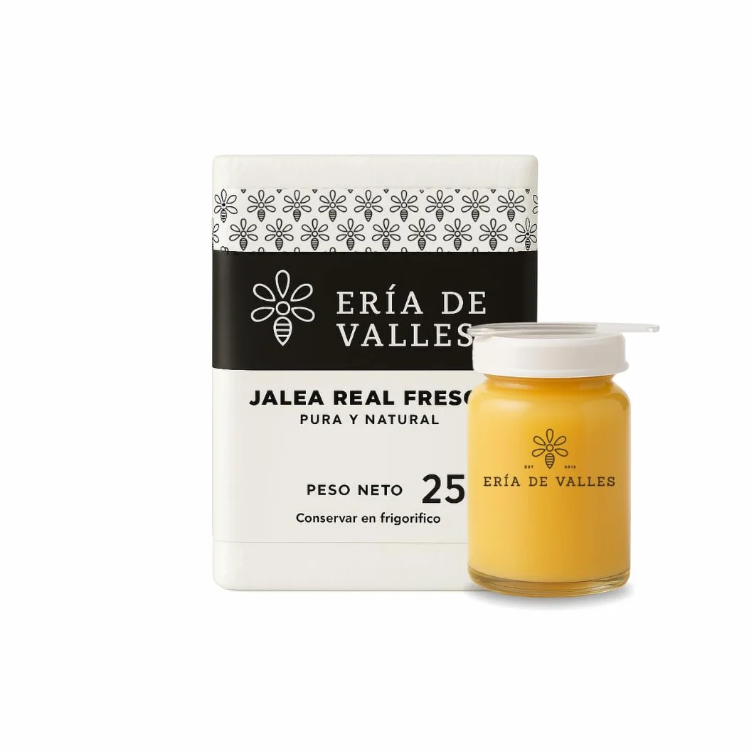 Pappa reale fresca al 100% naturale 25 g Eria de Valles con cucchiaino dosatore
