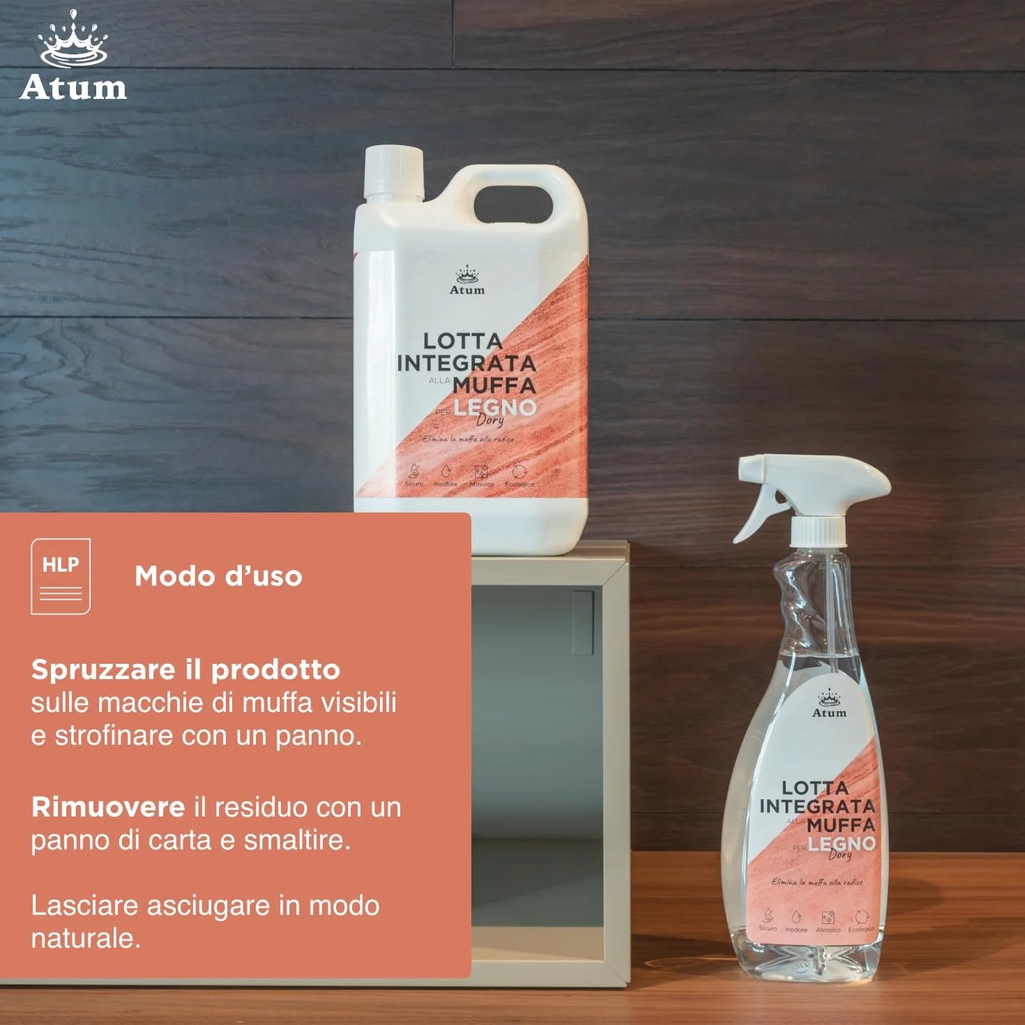 Dory Rimuove la Muffa dai Mobili in Legno 700 ml Inodore Atossico