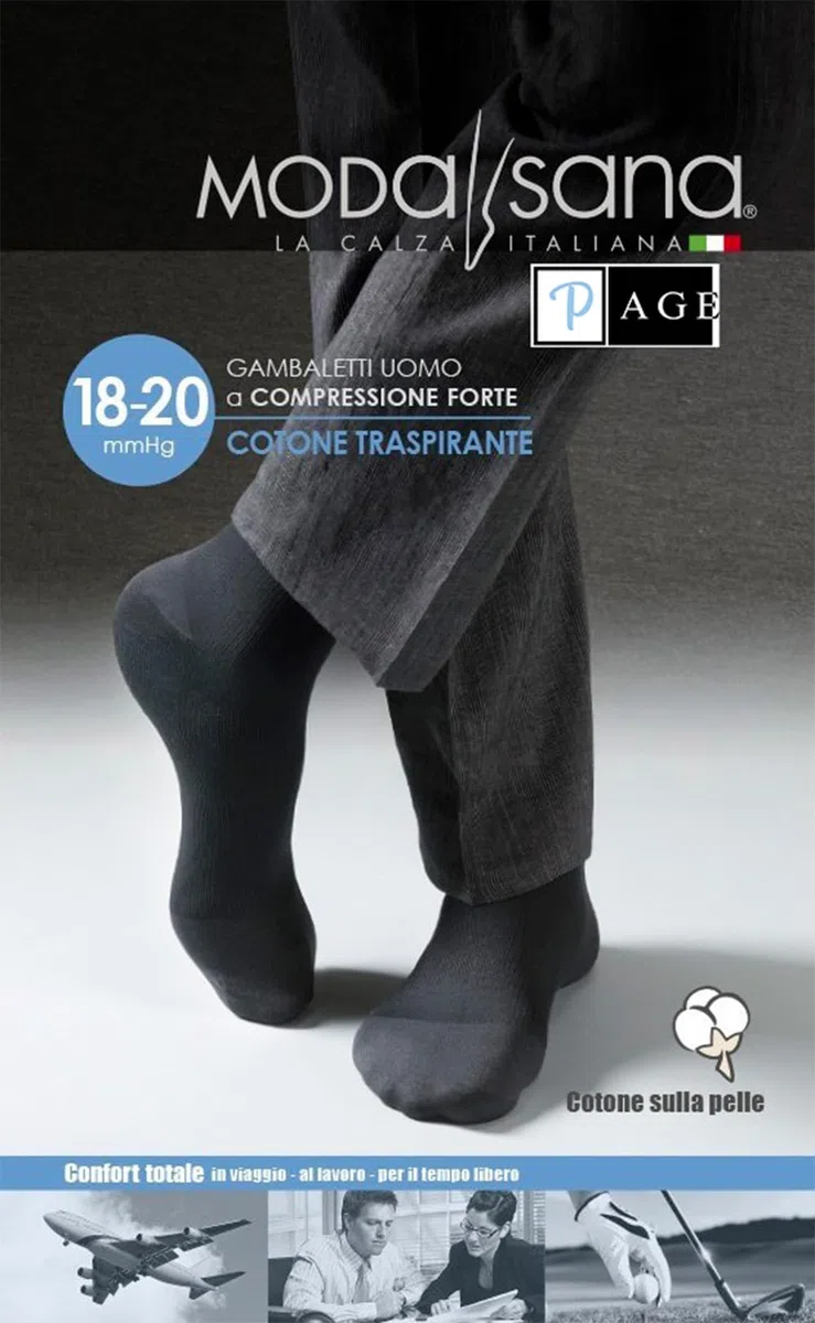p age 3 Paia di Modasana Gambaletti Uomo Calze a compressione graduata 14/16 mmHg 18/20 mmHg
