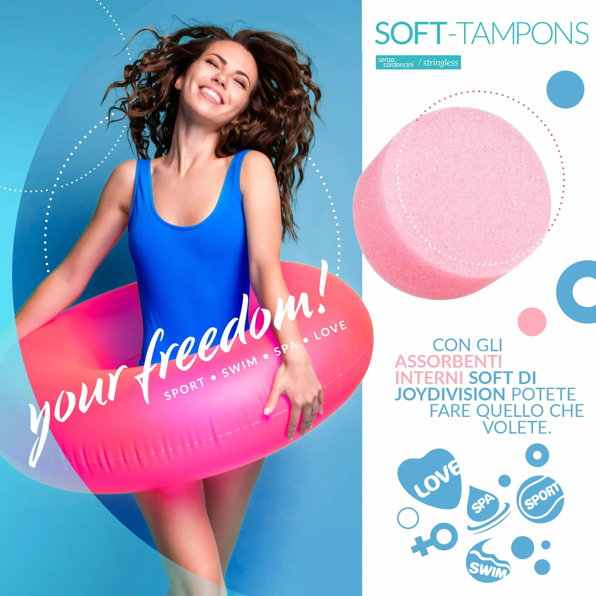 JOYDIVISION Soft Tampons Professional Filamless Tampon Box of 50
