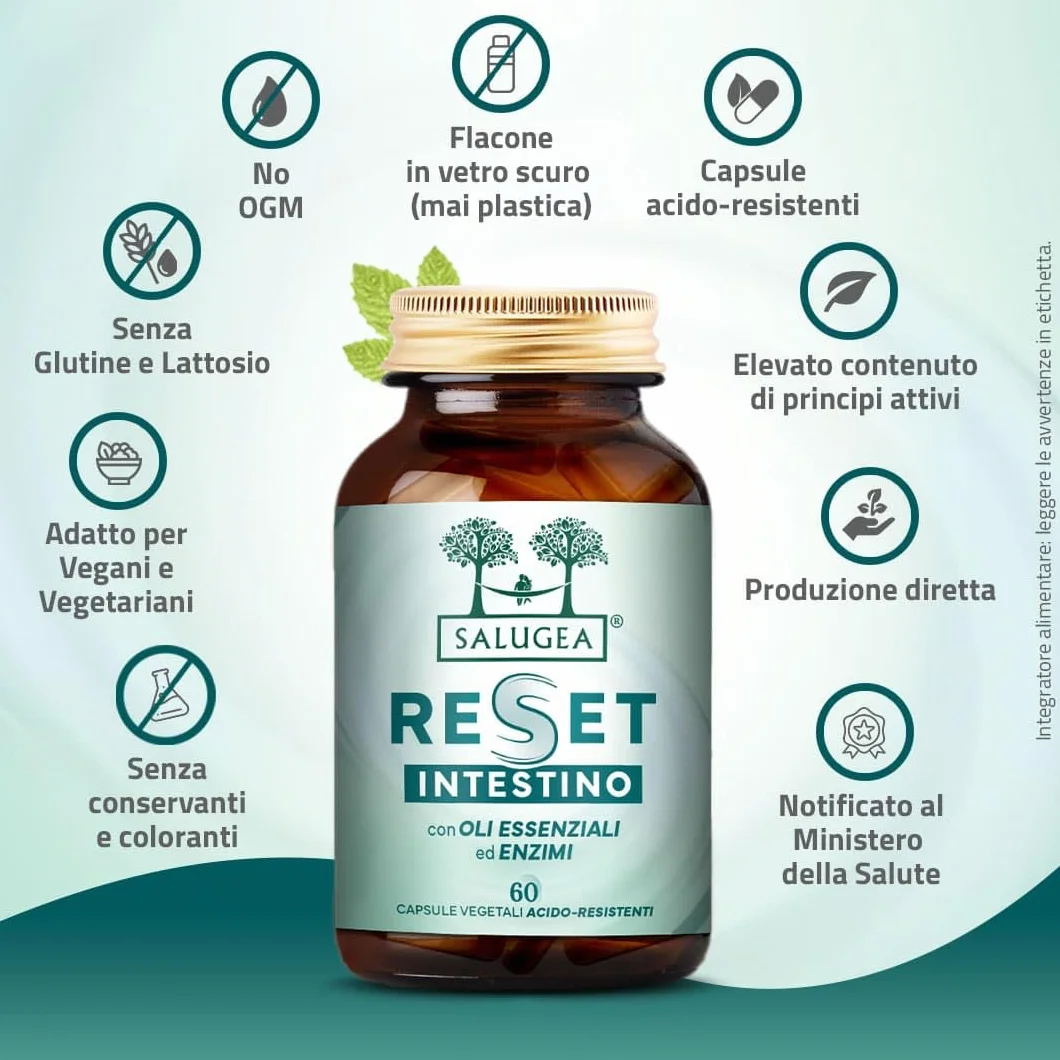 Salugea Reset Intestino Integratore Detox Naturale 60 Capsule
