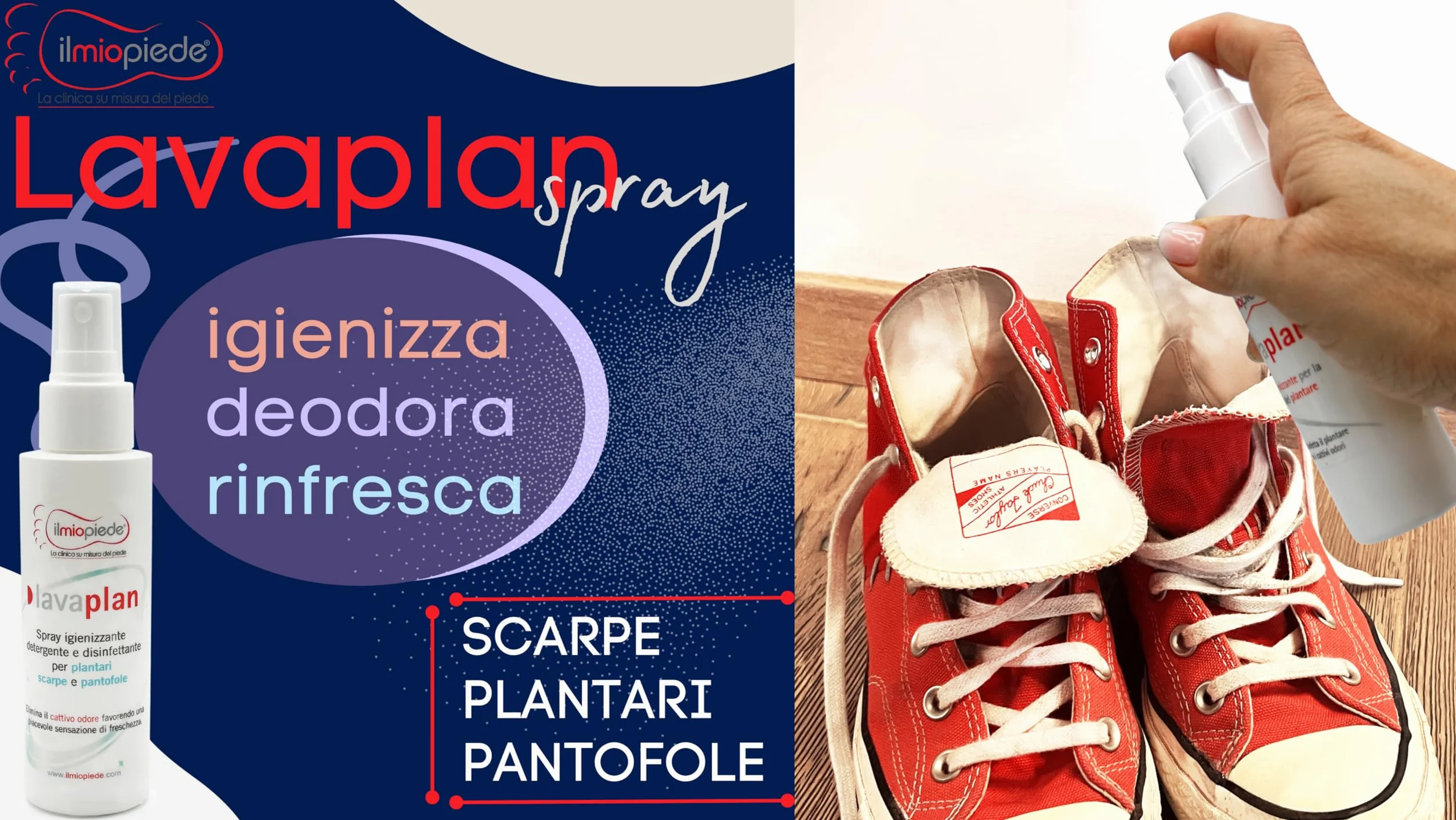 ODORSTOP LAVAPLAN + SUDORSTOP Spray igienizzante scarpe e Crema antisudore piedi Confezione Risparmio