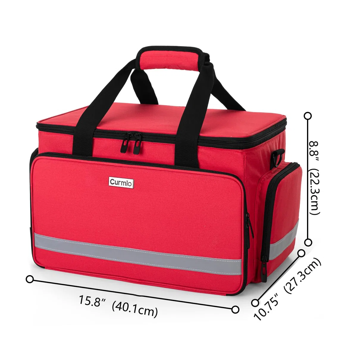 CURMIO Borsa Infermiere Domiciliare Borsa Medica per Medici, infermieri | Fondo antiscivolo, Divisorio interno rimovibile, per Visite a casa, Assistenza sanitaria, Accessori medici non inclusi